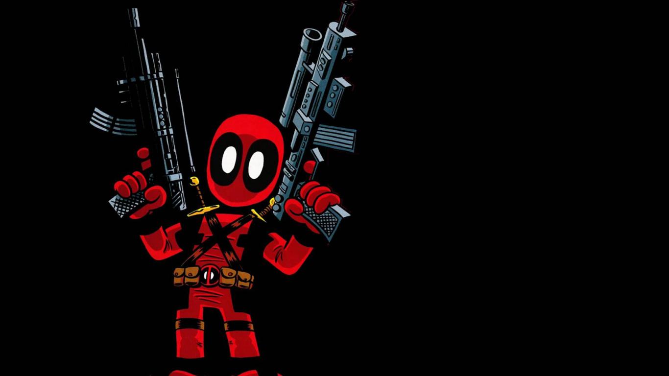 Deadpool sfondo nero, 1920x1080 1080p, PC