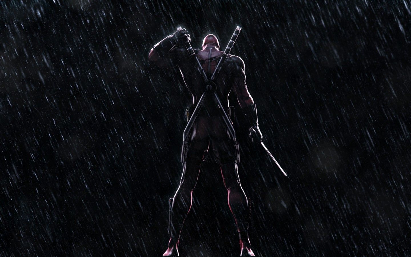 Deadpool nella pioggia notturna, 1440x900 HD, Desktop