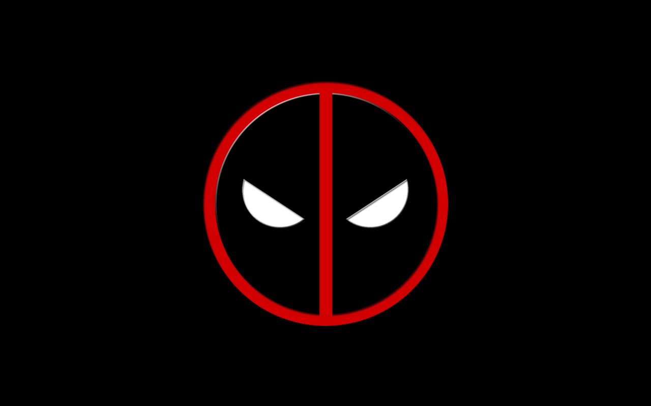 Logo Deadpool nero rosso, 1280x800 HD, ROG Asus Laptop