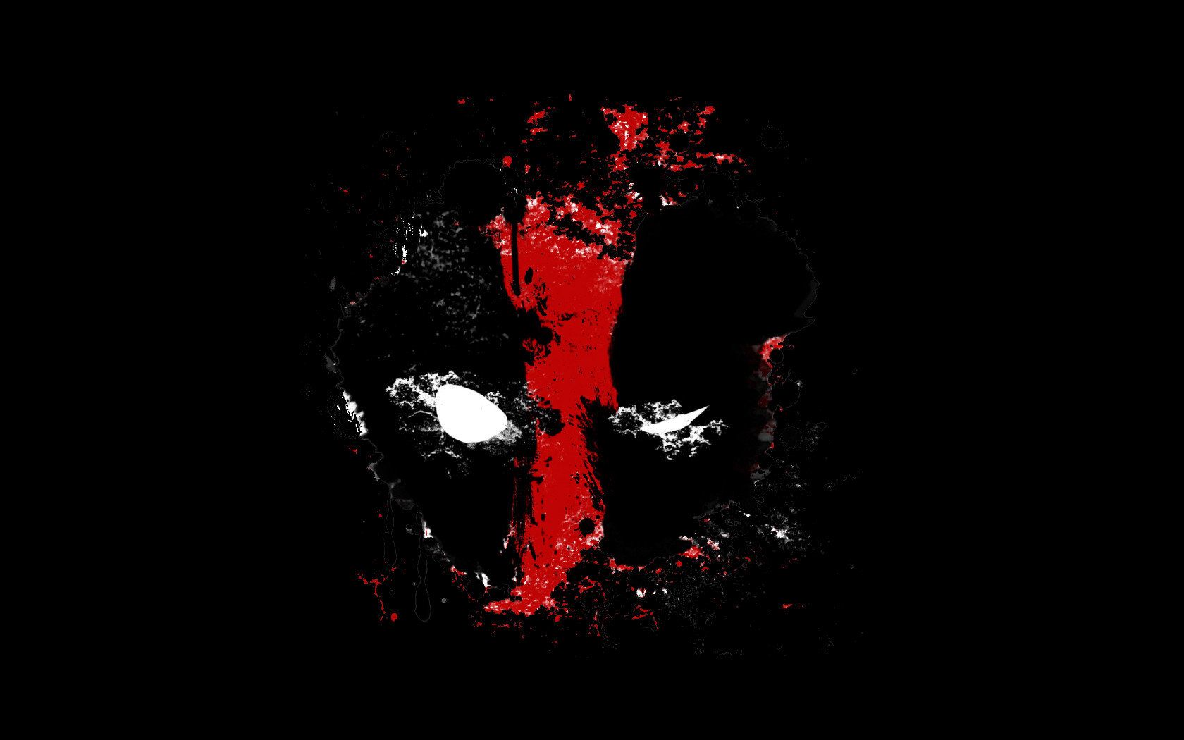 Maschera Deadpool nero rosso, 1680x1050 HD Ready, Desktop