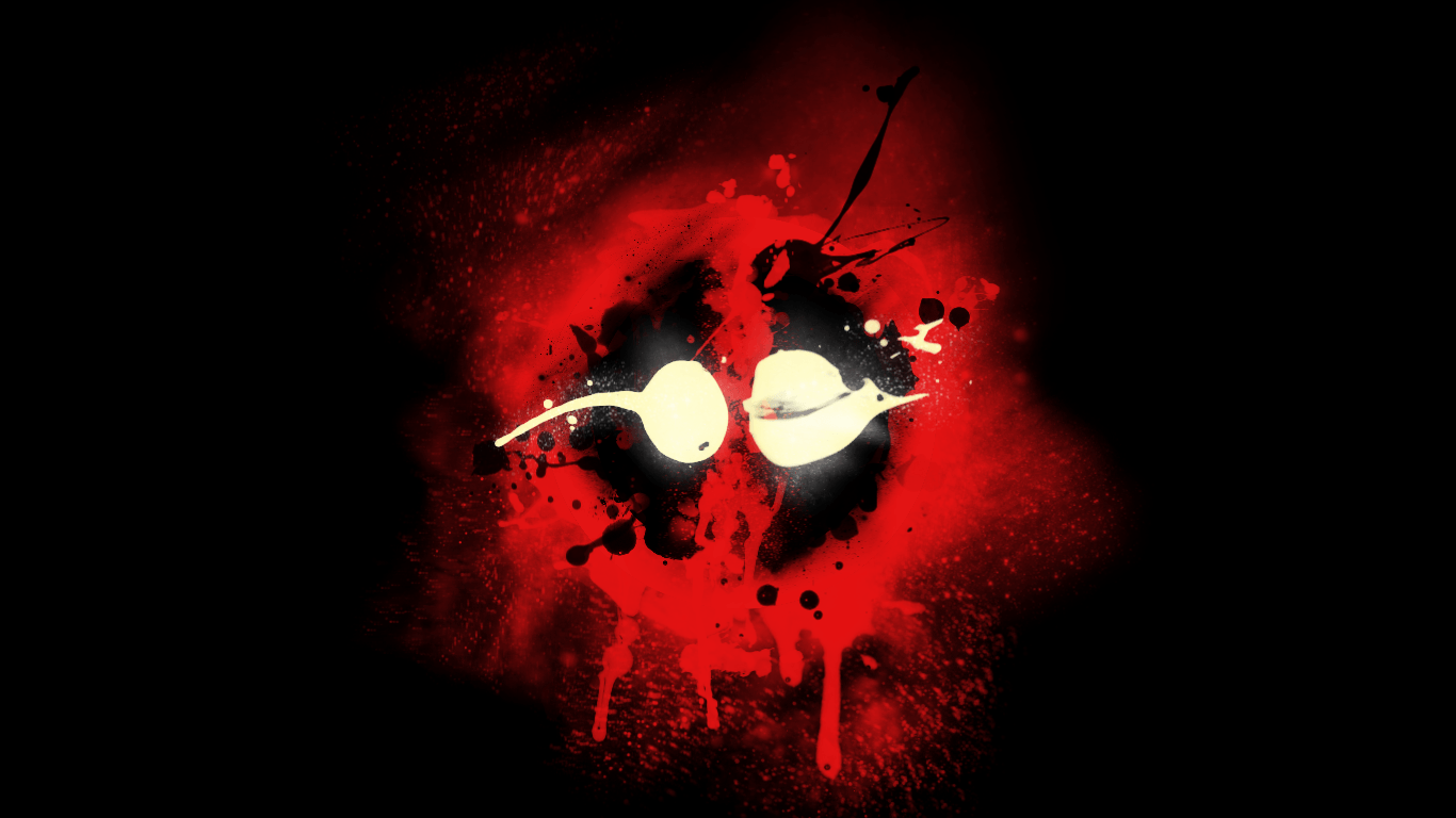 Deadpool maschera rossa nero, 1366x768 HD, Desktop