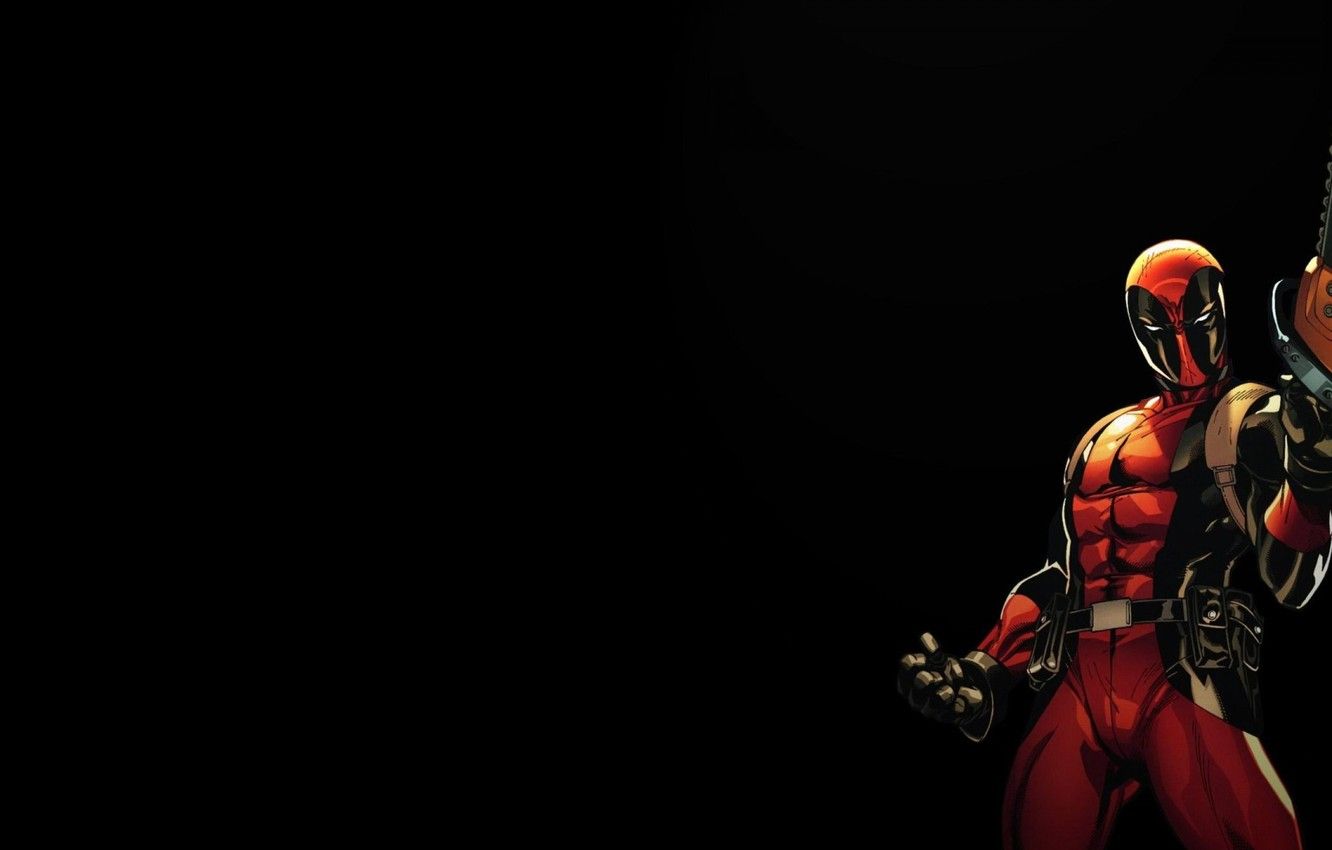Deadpool sfondo nero, 1920x1200 Full HD+, Desktop