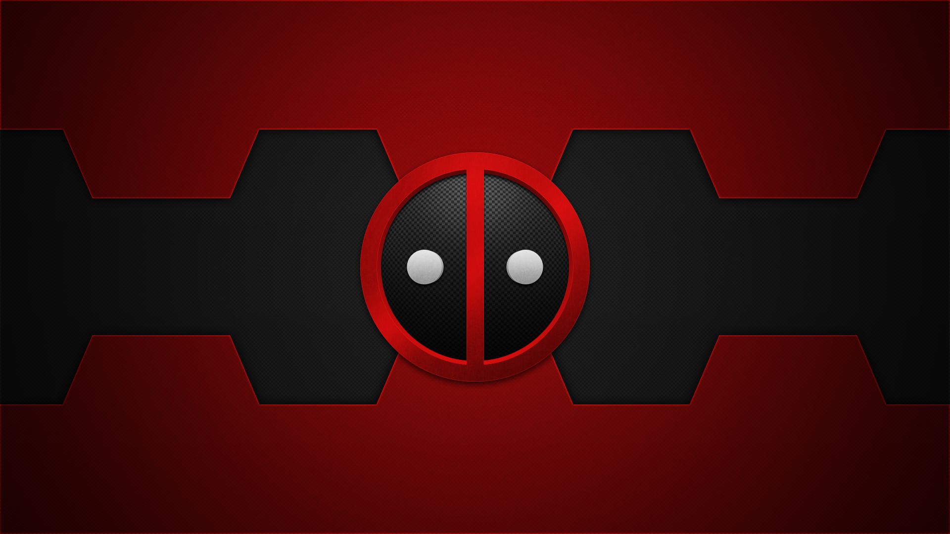 Logo Deadpool esagoni rossi, 1920x1080 1080p, Desktop