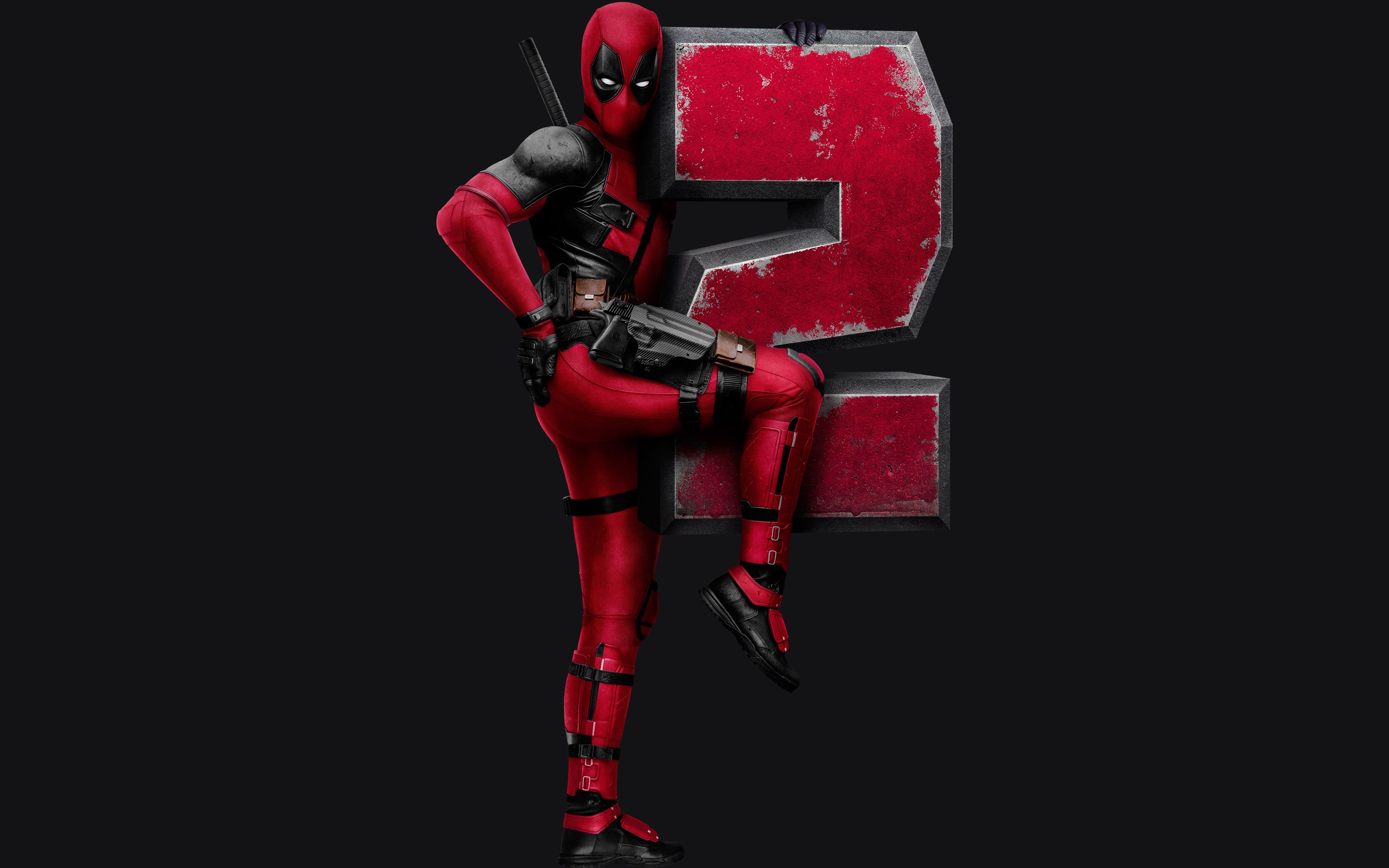 Deadpool su sfondo nero, 1332x850 720p, PC