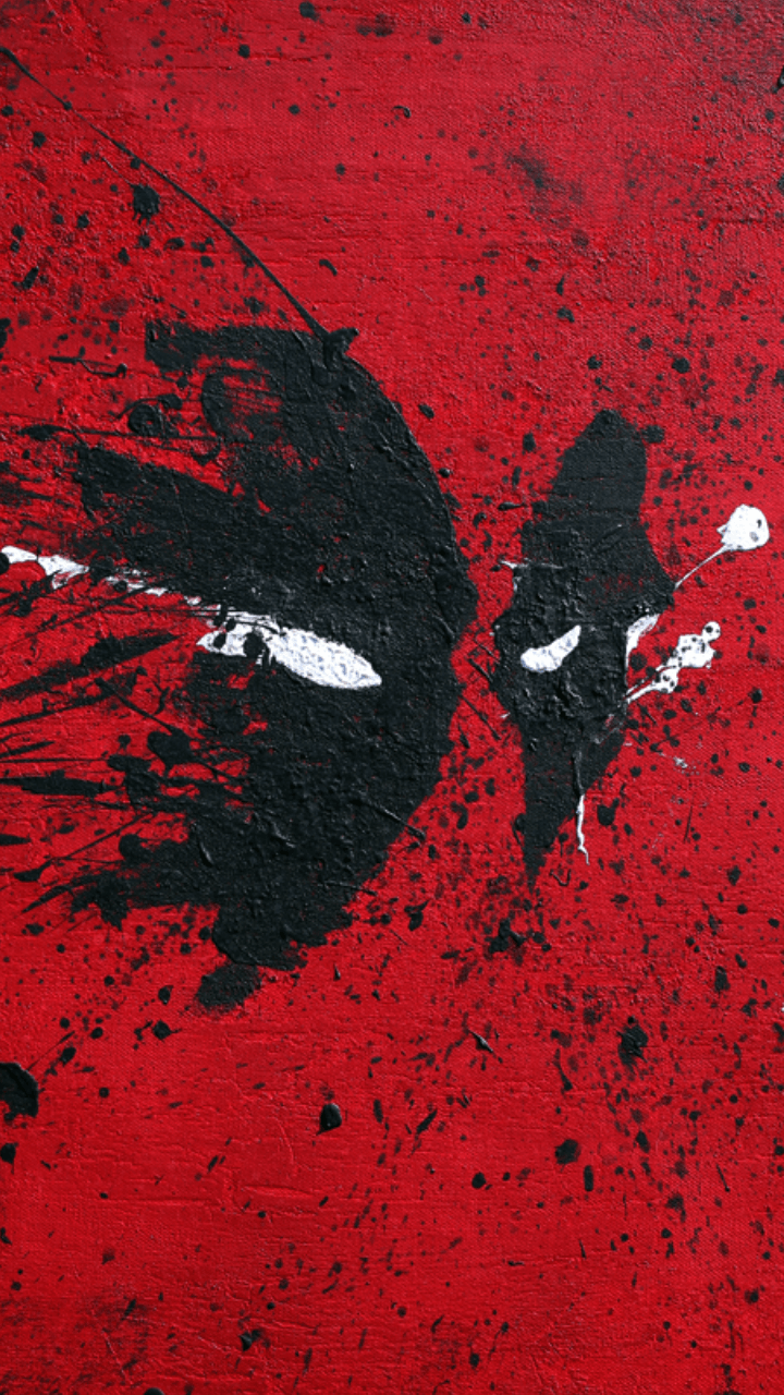Maschera Deadpool dipinta astratta, 720x1280 Verticale, iPhone Pro Max