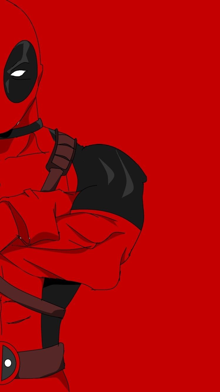 Deadpool sfondo rosso, Marvel, 750x1334 Verticale, iPhone Pro Max