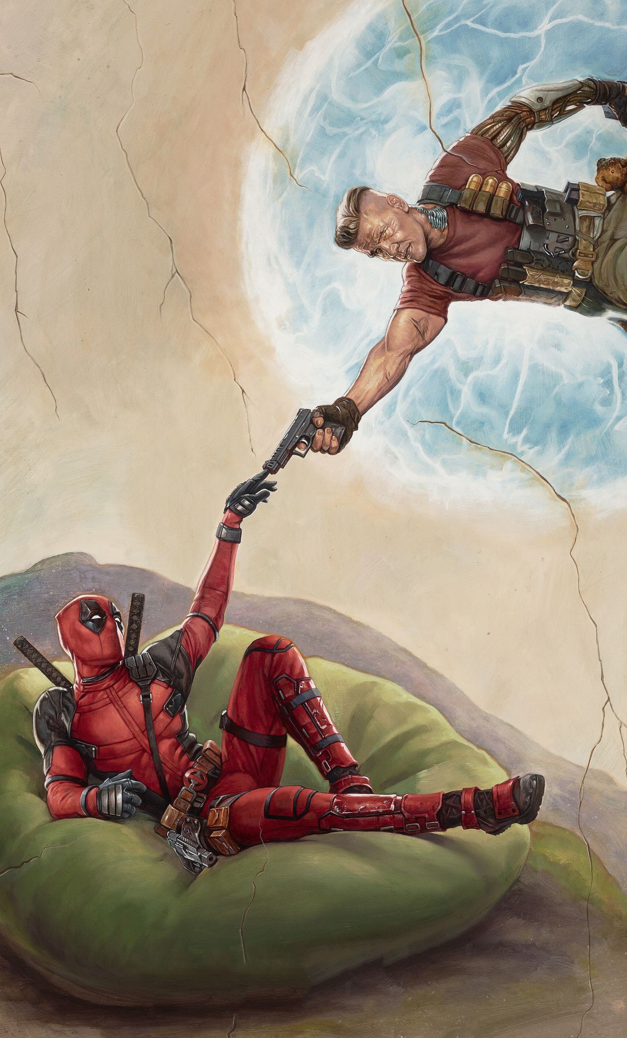 Deadpool e Cable, poster film, 1280x2120 Full HD Verticale, iPhone Pro Max