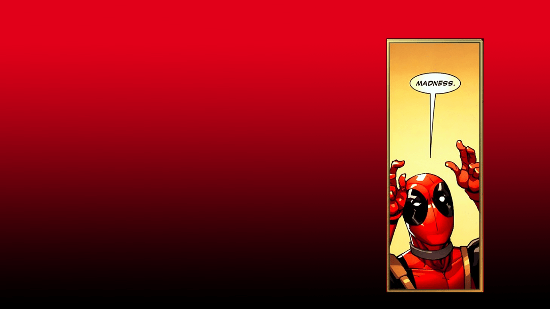 Deadpool fumetto rosso, 1920x1080 Full HD, PC