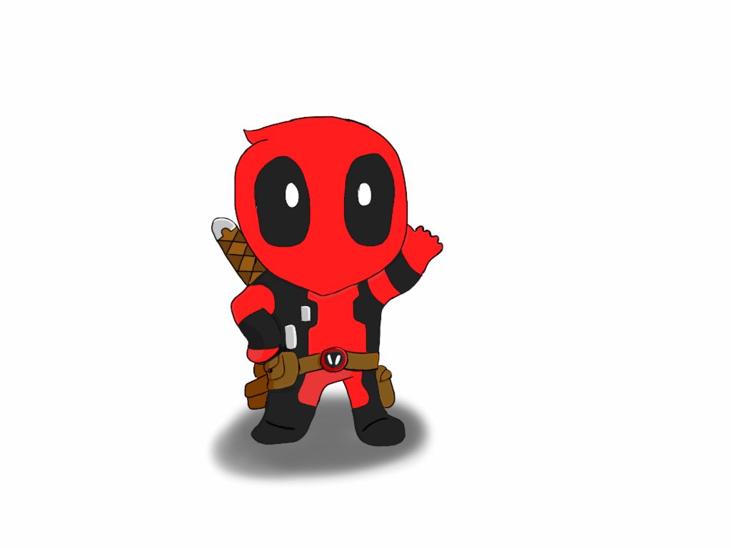 Deadpool chibi carino viola, 1920x1080 Full HD, Desktop