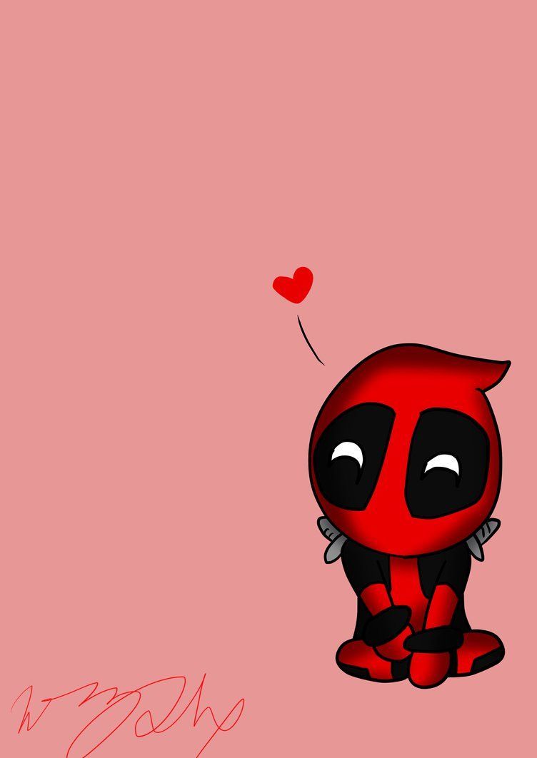 Deadpool chibi cuore rosa, 752x1062 Full HD Verticale, iPhone