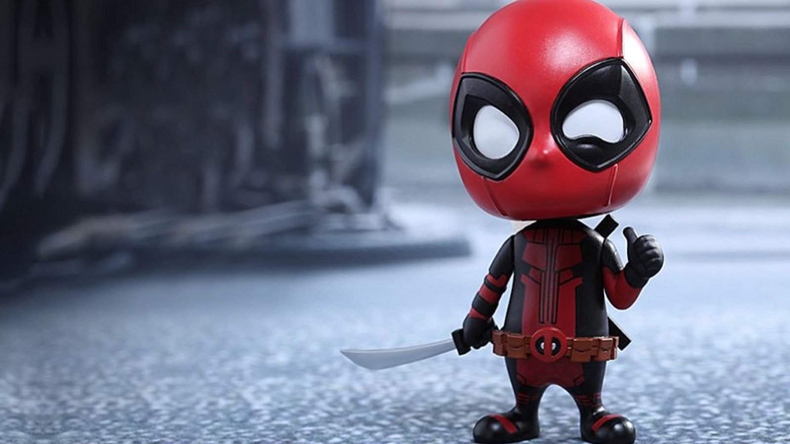 Deadpool chibi con katana, Marvel, 1600x900 HD Ready, Desktop