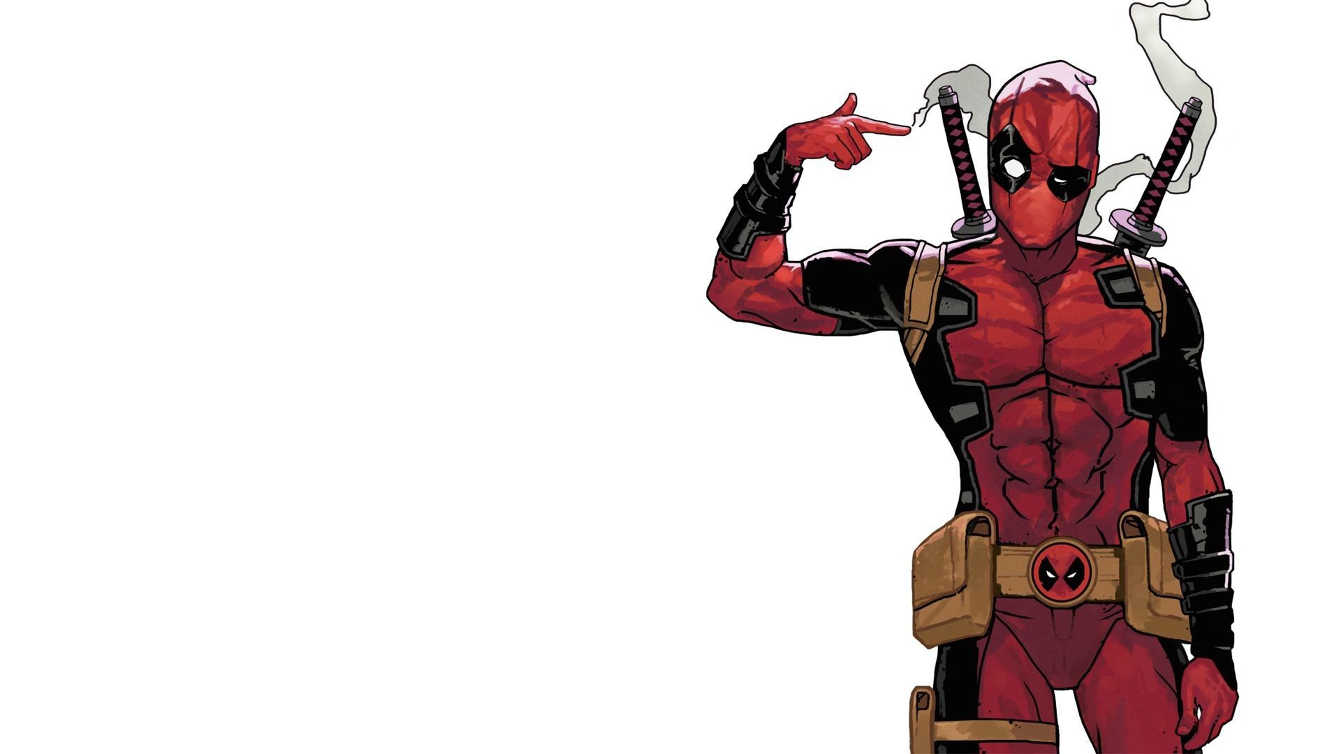 Deadpool chibi sfondo bianco, 1920x1080 Full HD 1080p, Desktop