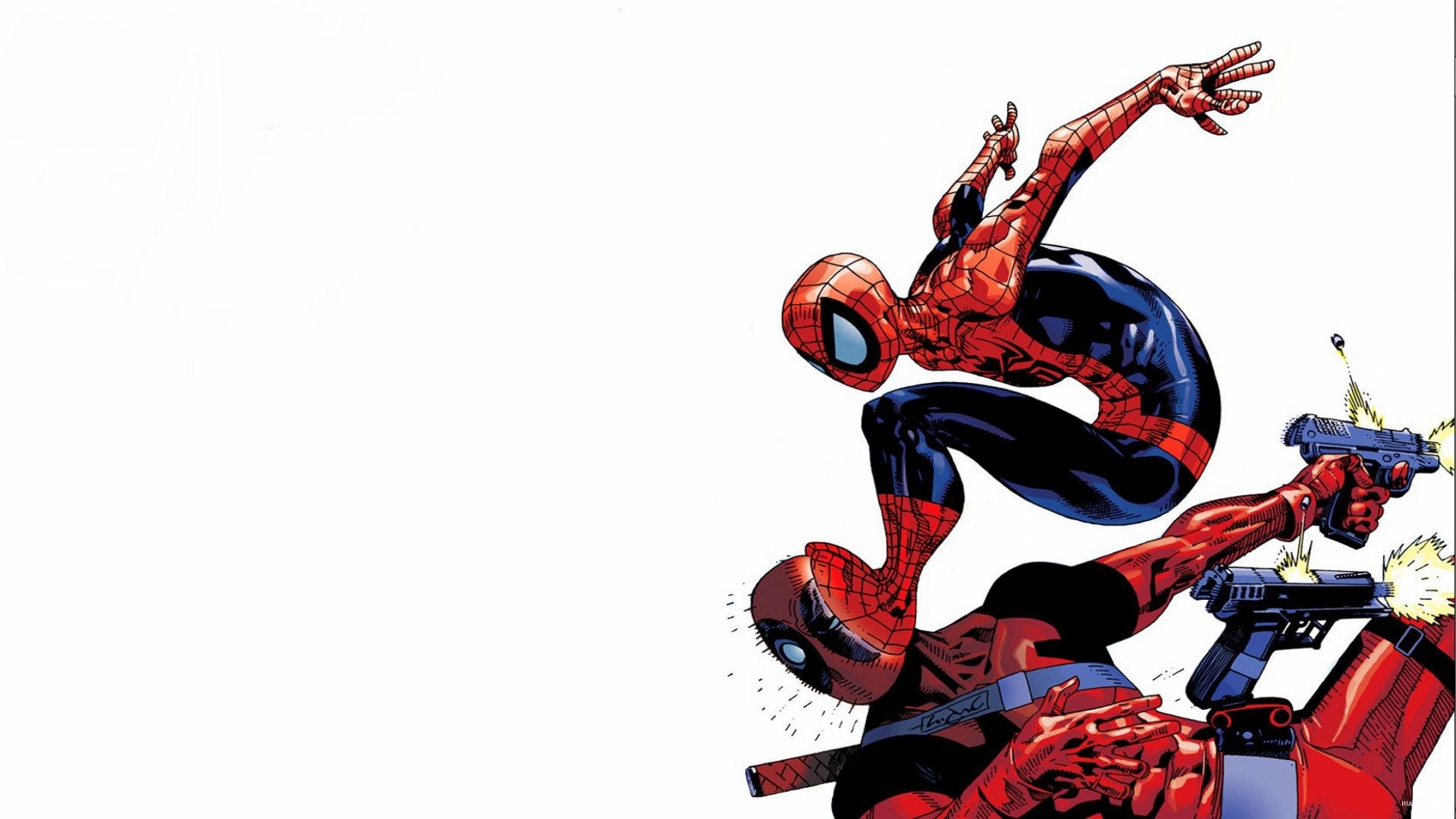 Spiderman e Deadpool combattimento, Uomo Ragno, 1920x1080 1080p, Monitor Gaming