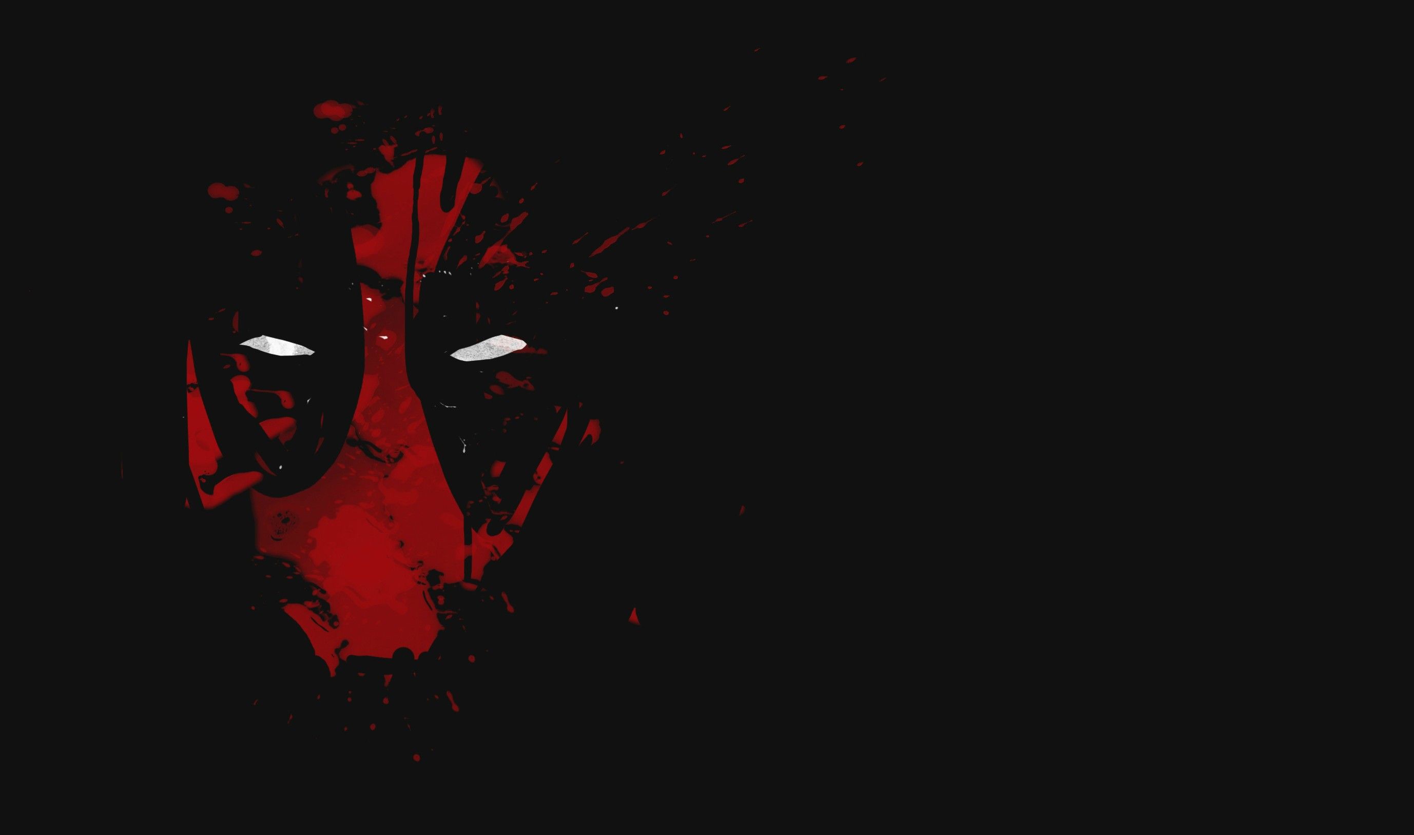 Maschera Deadpool sfondo scuro, 2755x1627 WQXGA, PC