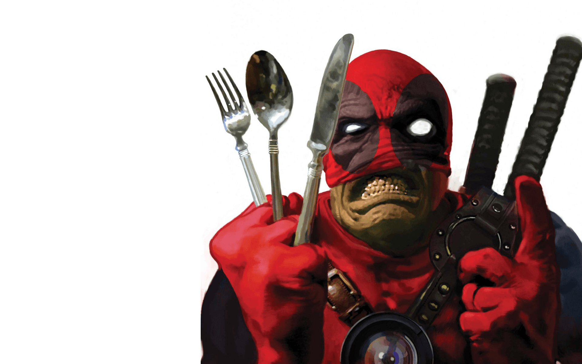 Deadpool con posate in mano, 1920x1200 Full HD+, PC