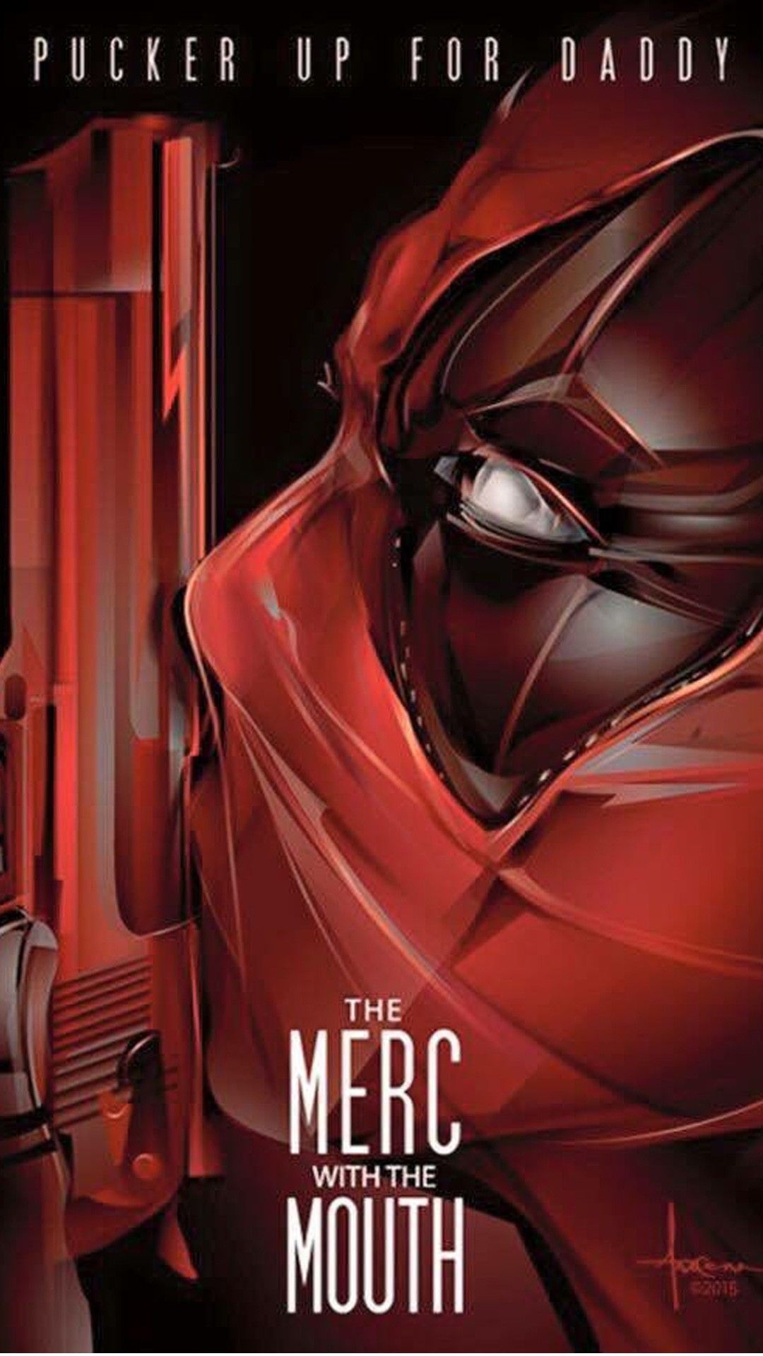 Deadpool maschera rossa arma, 1080x1920 Full HD Verticale, Samsung Galaxy
