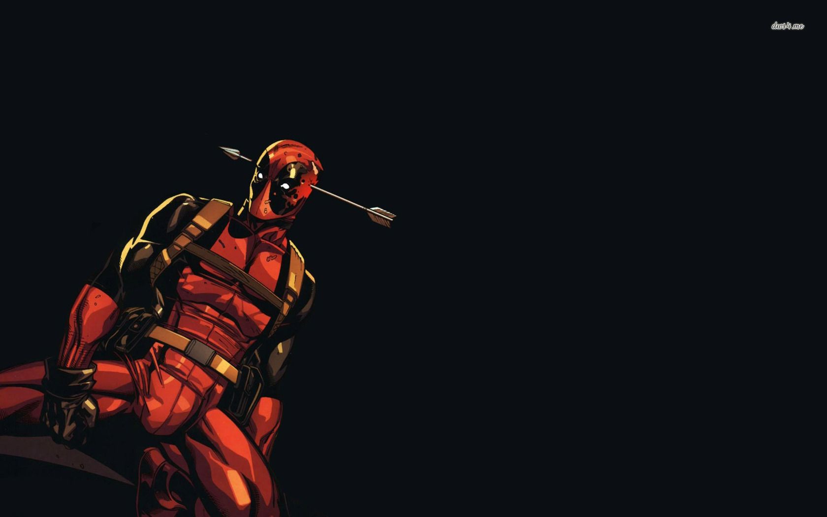 Deadpool su sfondo nero, 1680x1050 900p, Desktop