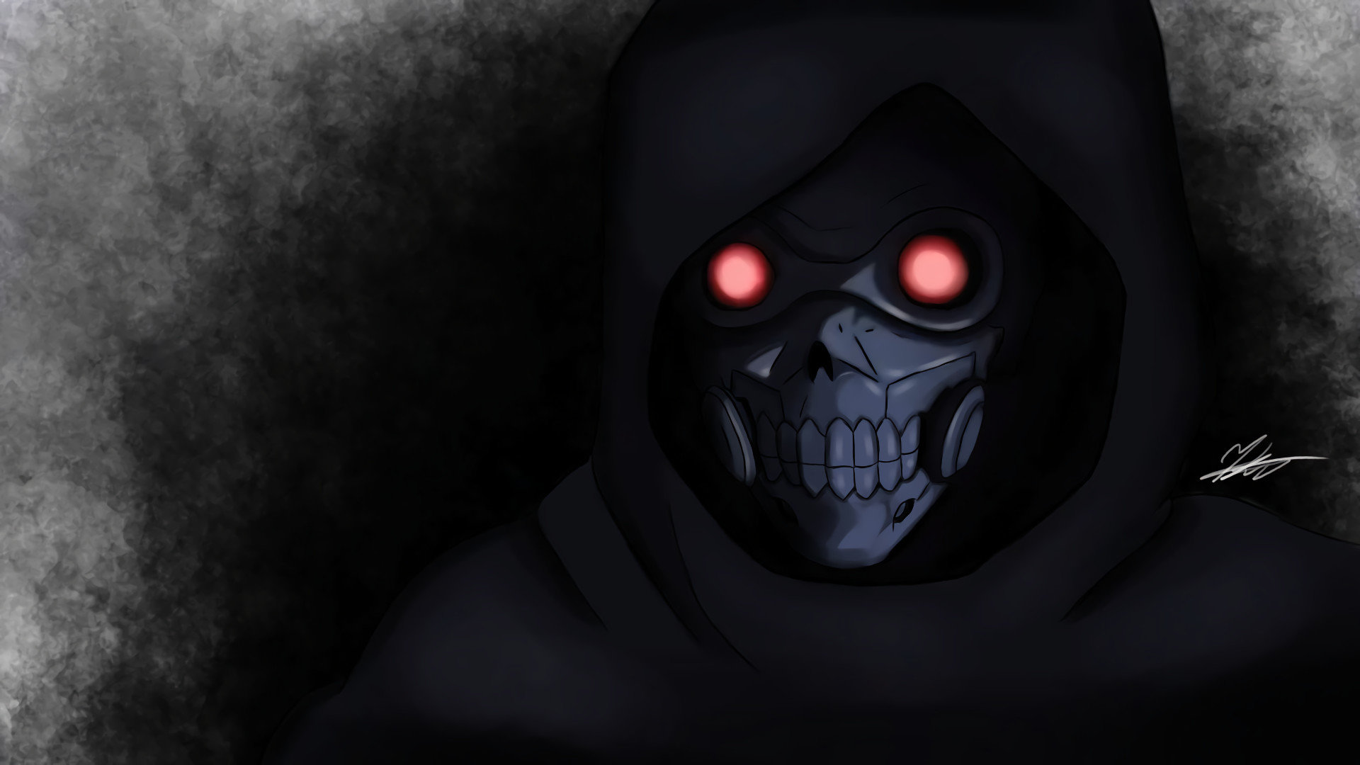 Death Gun teschio incappucciato, 1920x1080 Full HD 1080p, Laptop
