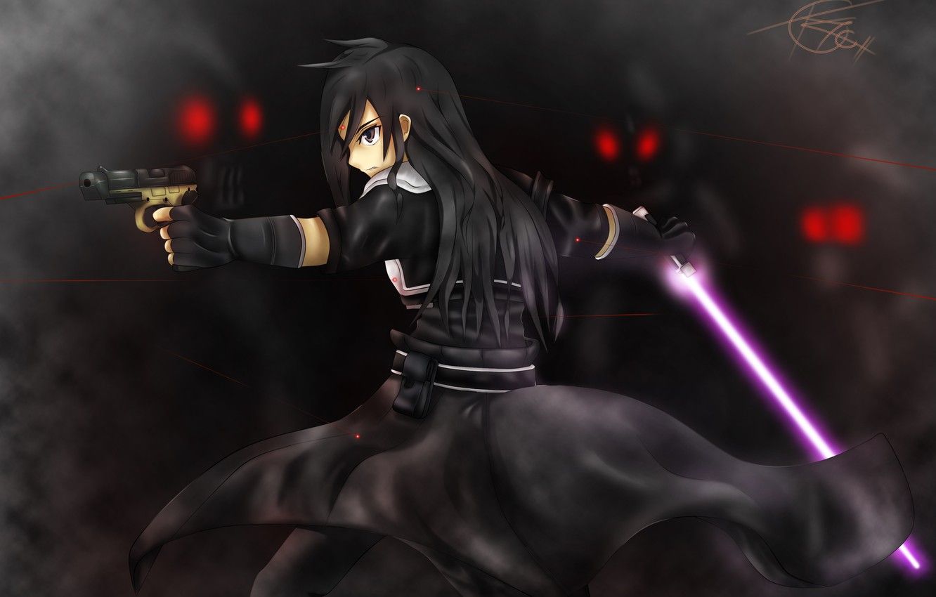 Kirito Death Gun Sword Art Online, 1332x850 720p, Acer Nitro