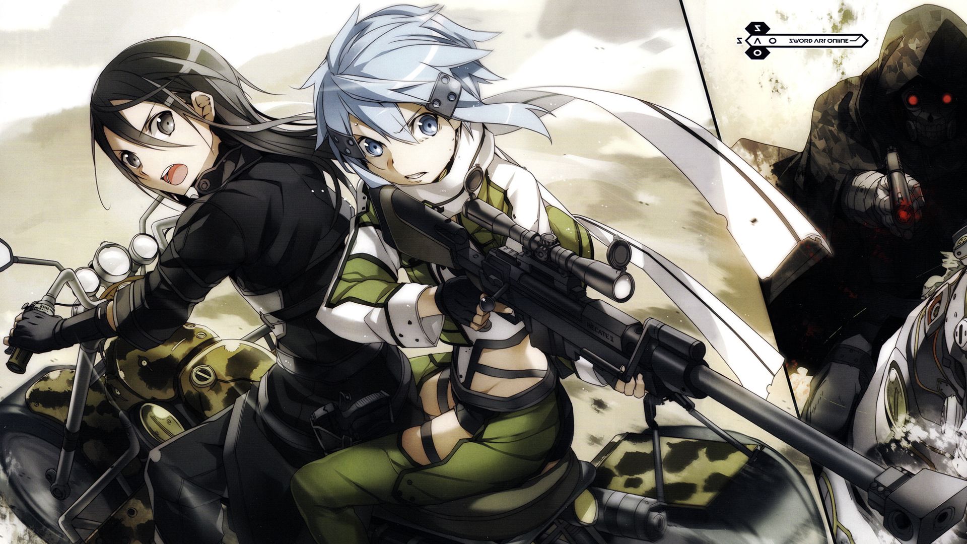 Sinon e Kirito, Sword Art Online, 1920x1080 1080p, PC Desktop