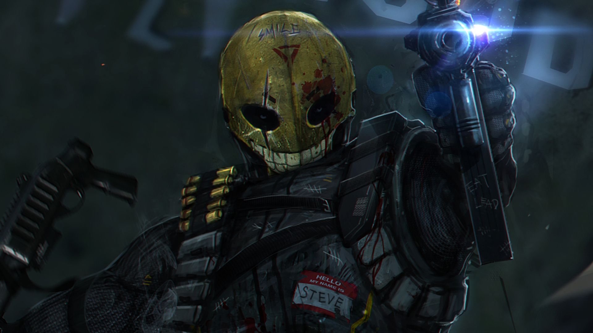 Death Gun maschera teschio, 1920x1080 Full HD, PC Desktop