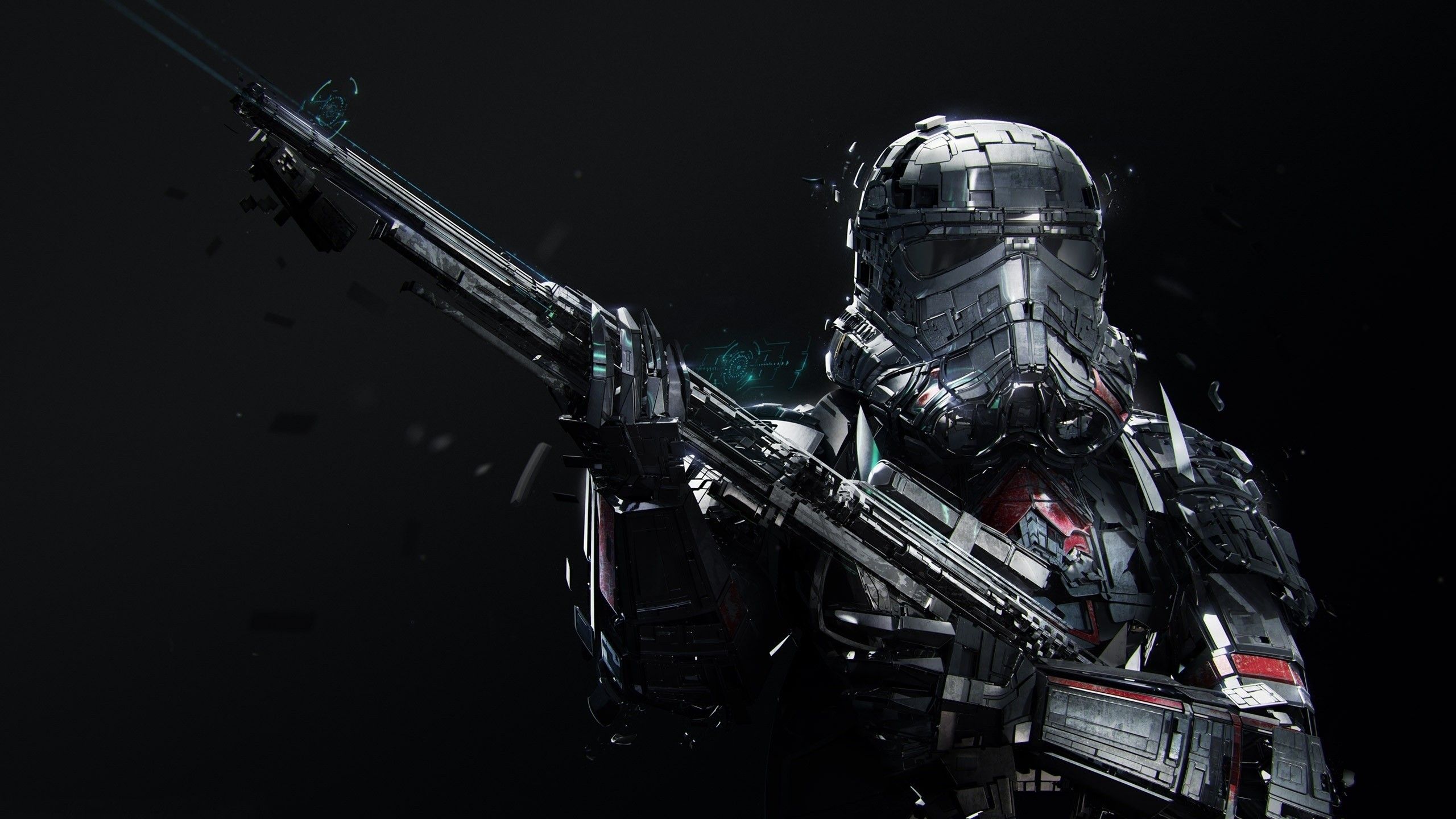 Death Trooper Star Wars con fucile, 2560x1440 2K, Monitor Gaming