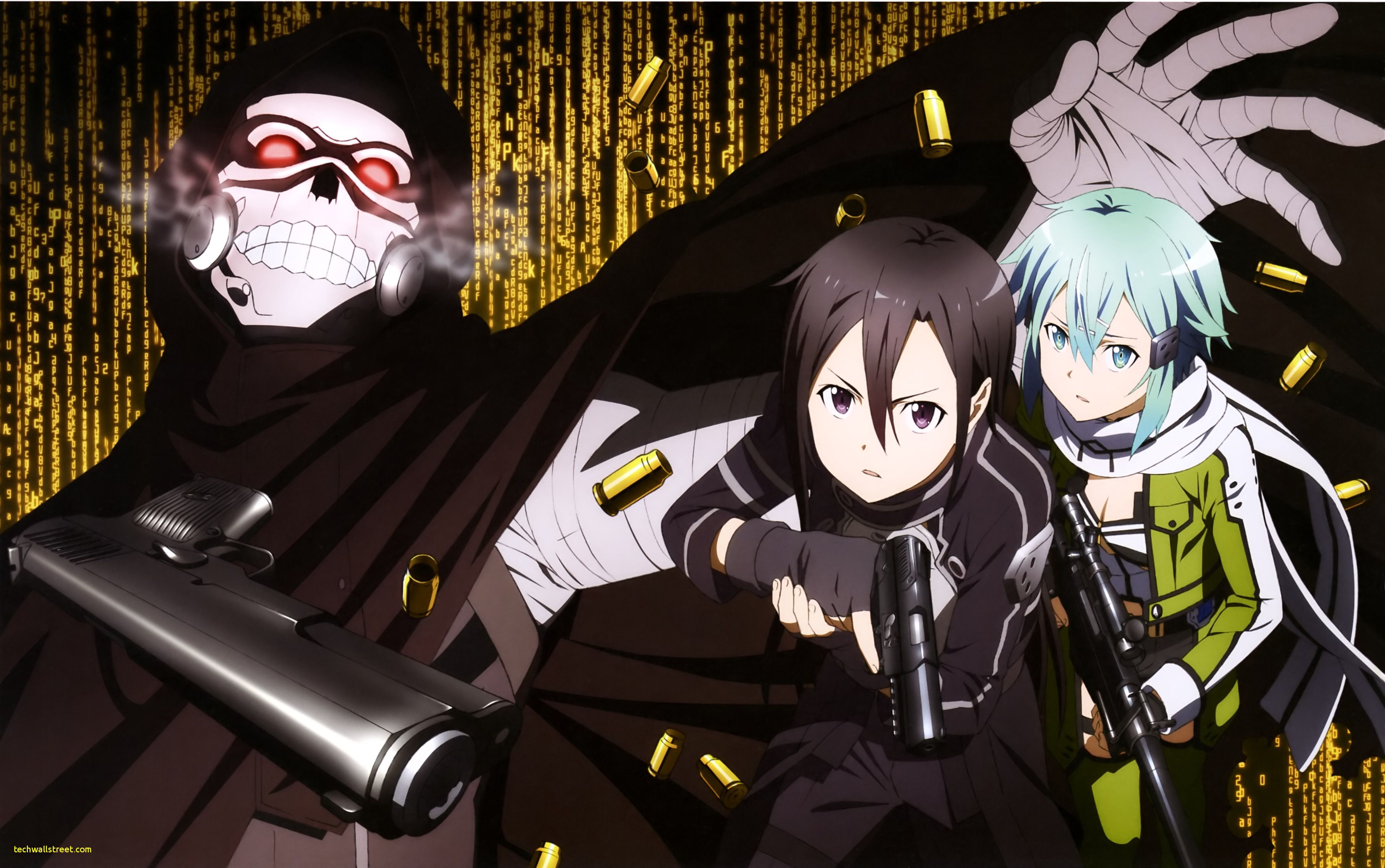 Death Gun, Kirito, Sinon, Kazuto Kirigaya, 4072x2553 4K Ultra HD, Monitor 4K