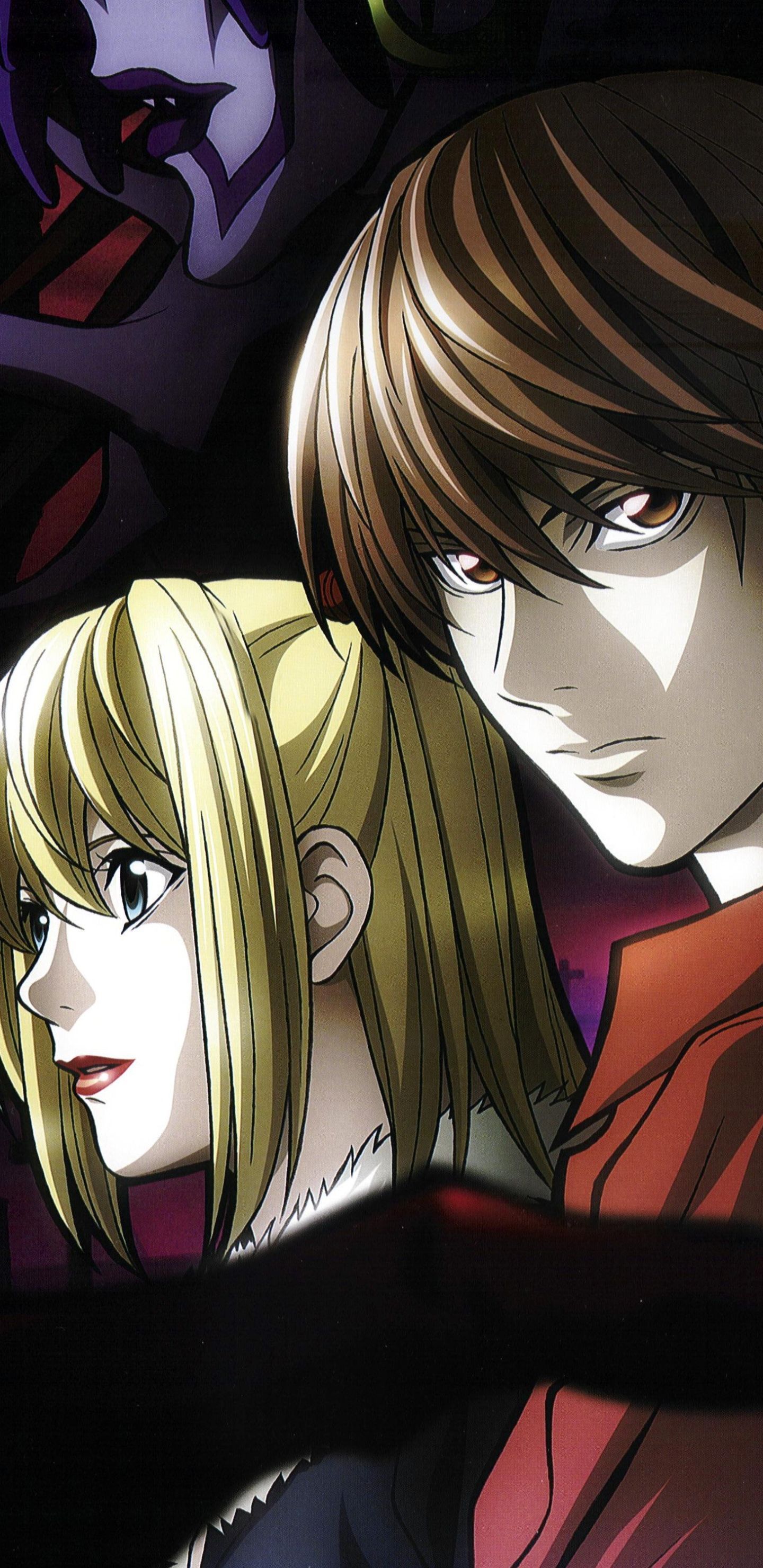 Misa e Light, Death Note, anime, 1440x2960 Full HD Verticale, Smartphone