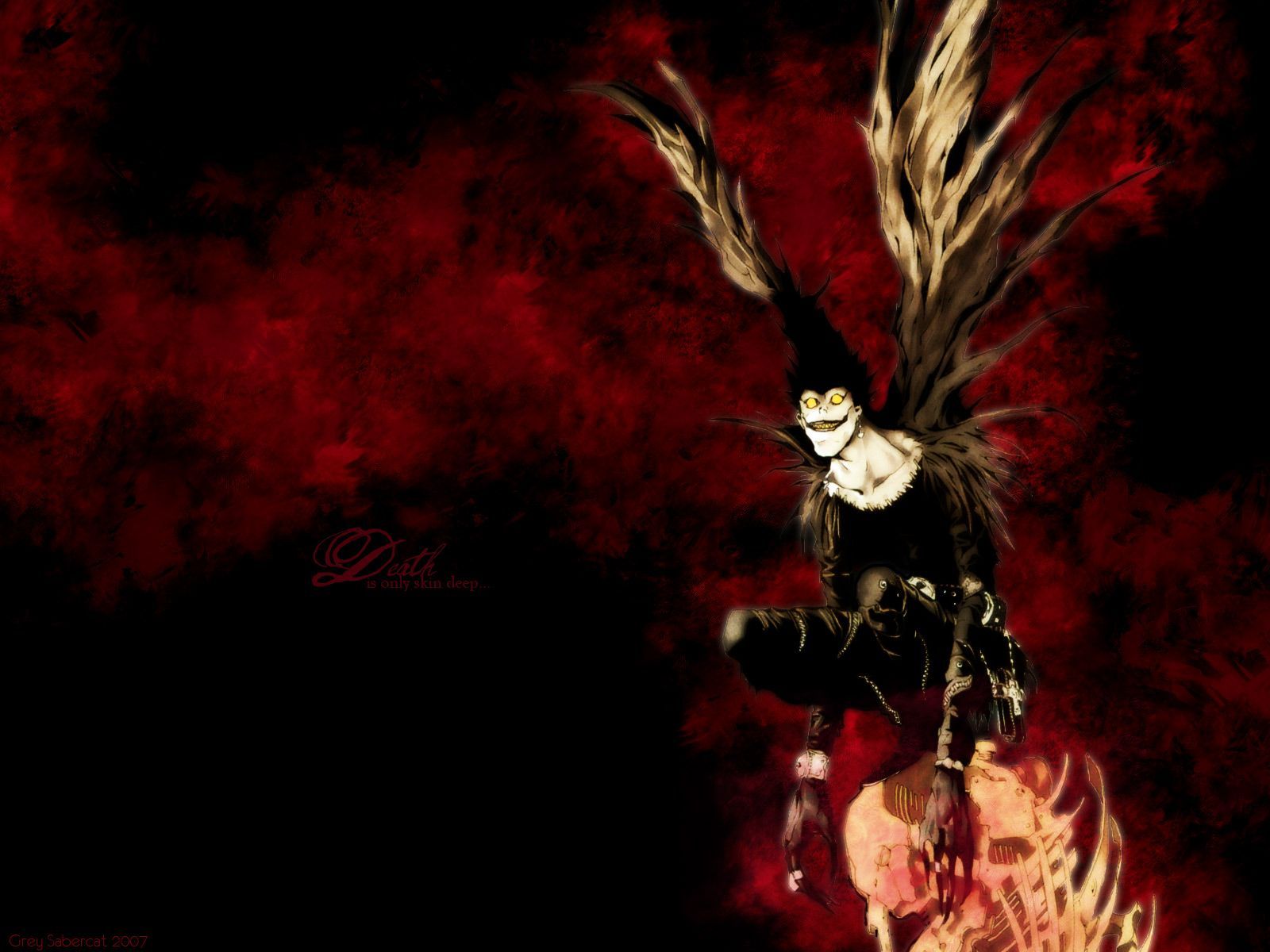 Ryuk Death Note sfondo rosso, 1600x1200 HD, ROG Asus Laptop