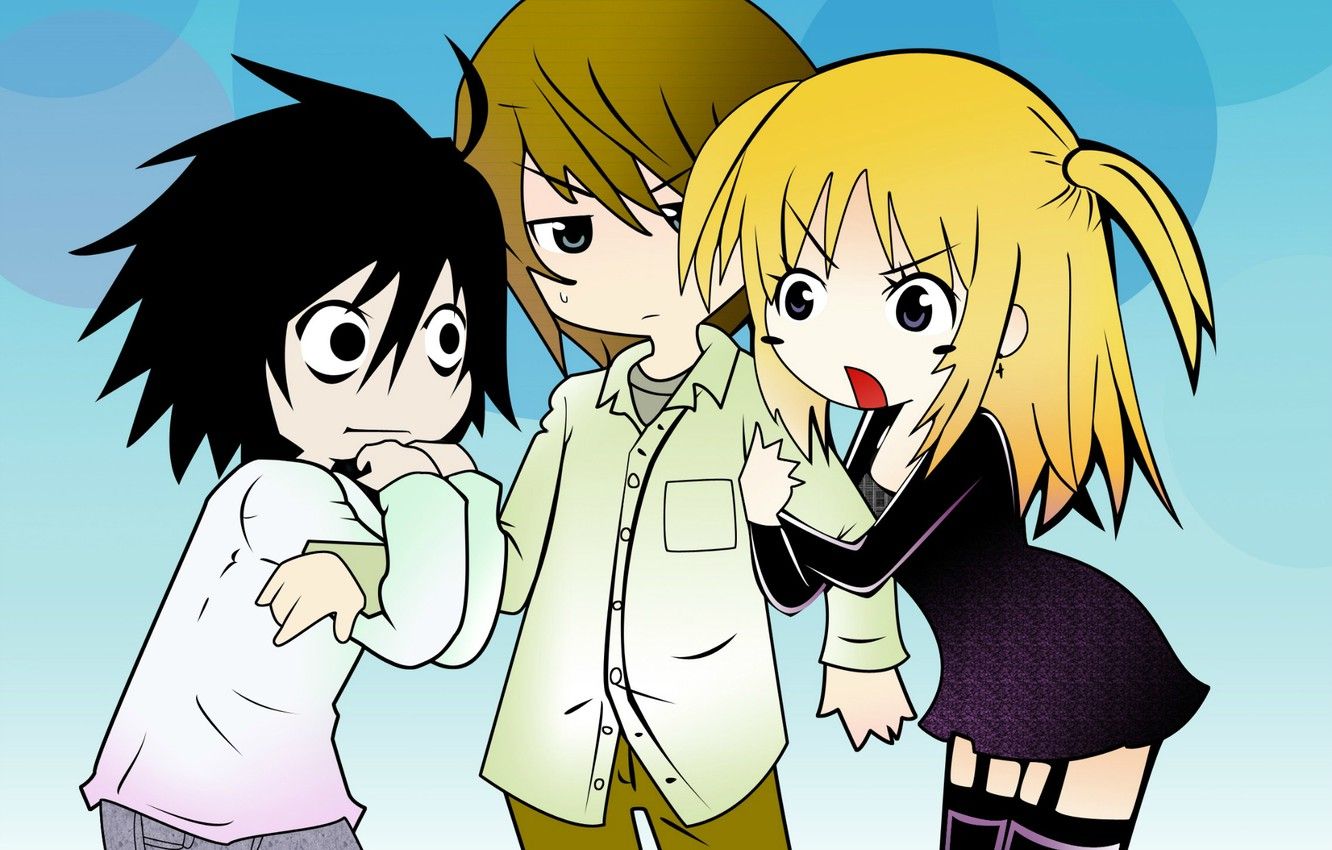 Misa, L e Light Death Note, 1332x850 720p, Laptop
