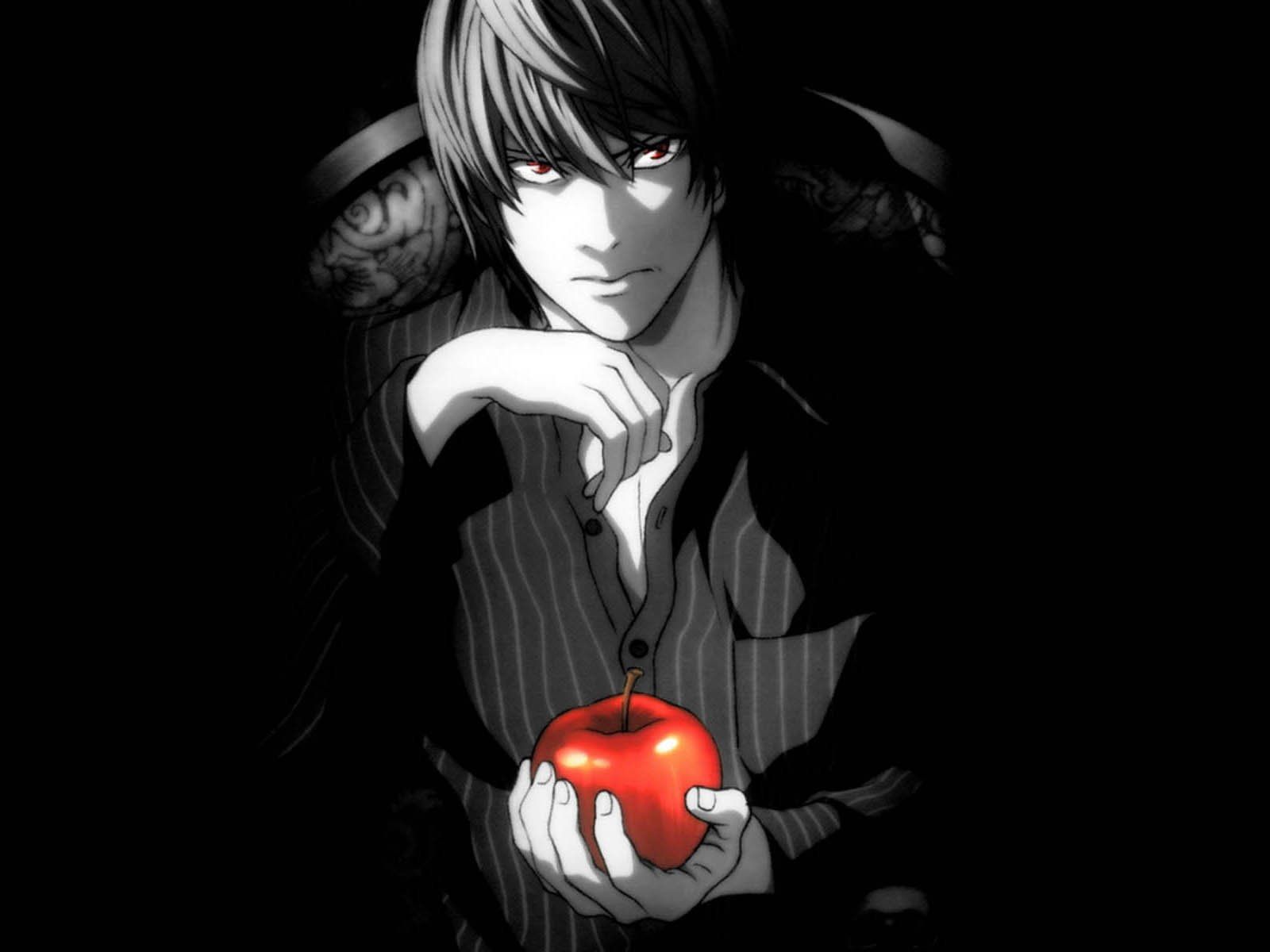 Light Yagami con mela rossa, 1600x1200 900p, Desktop