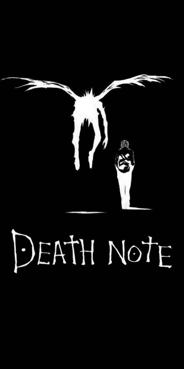 Death Note Ryuk silhouette, anime, 640x1280 Verticale, Telefono