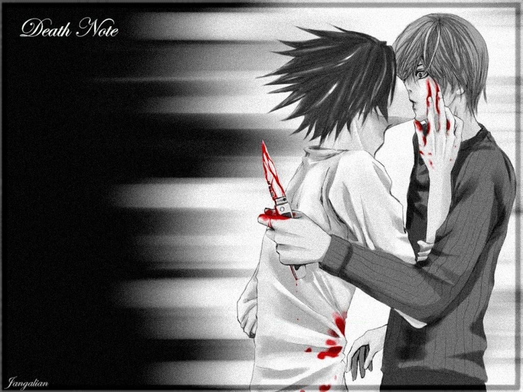 L e Light, Death Note, 1024x768 HD, Laptop