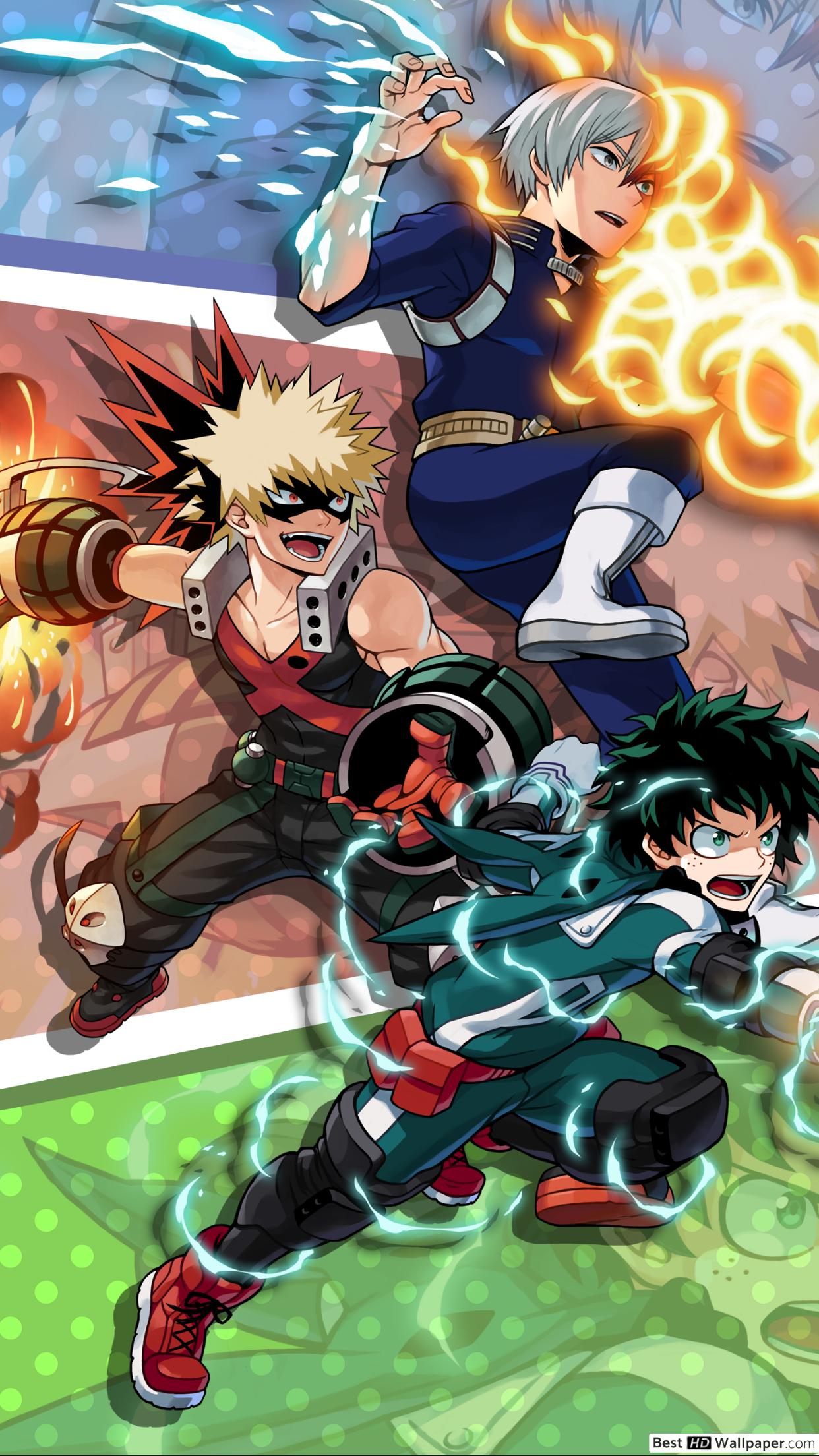 Todoroki Bakugo Deku My Hero Academia, One For All, 1242x2208 Full HD Verticale, iPhone Plus