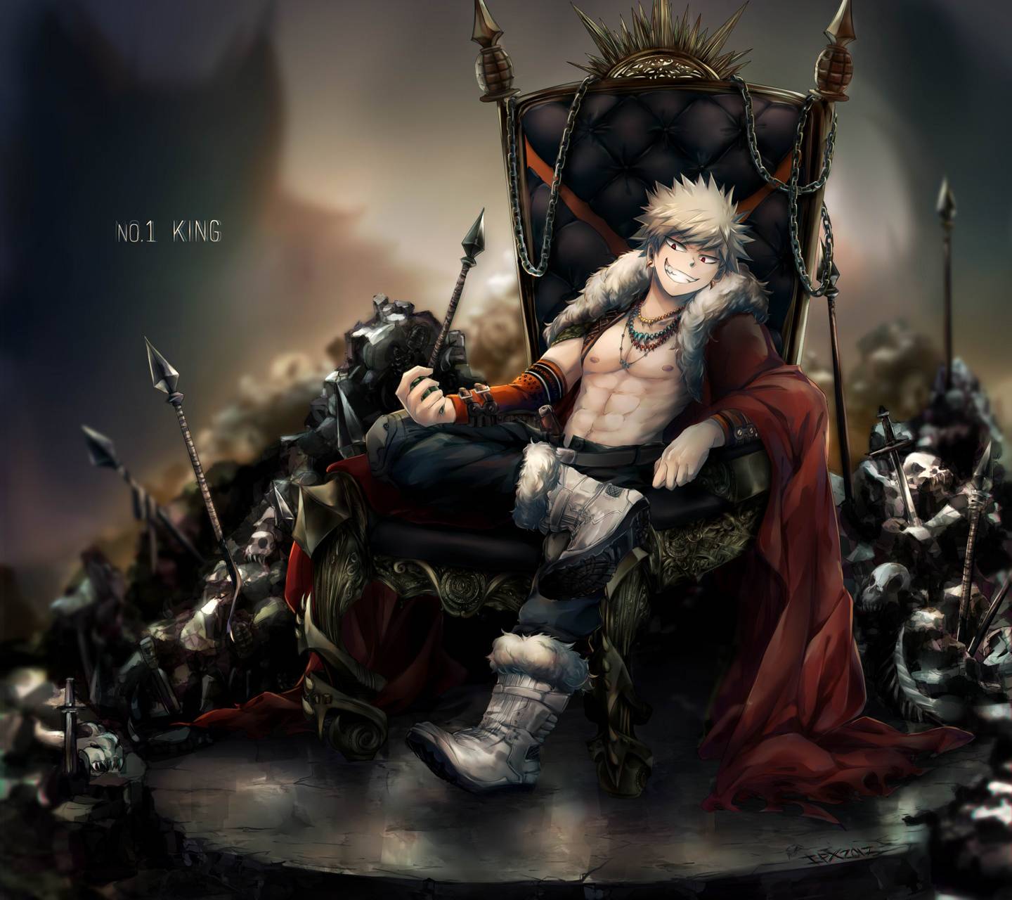 Bakugo My Hero Academia esplosione, 1345x2600 Full HD Verticale, Smartphone