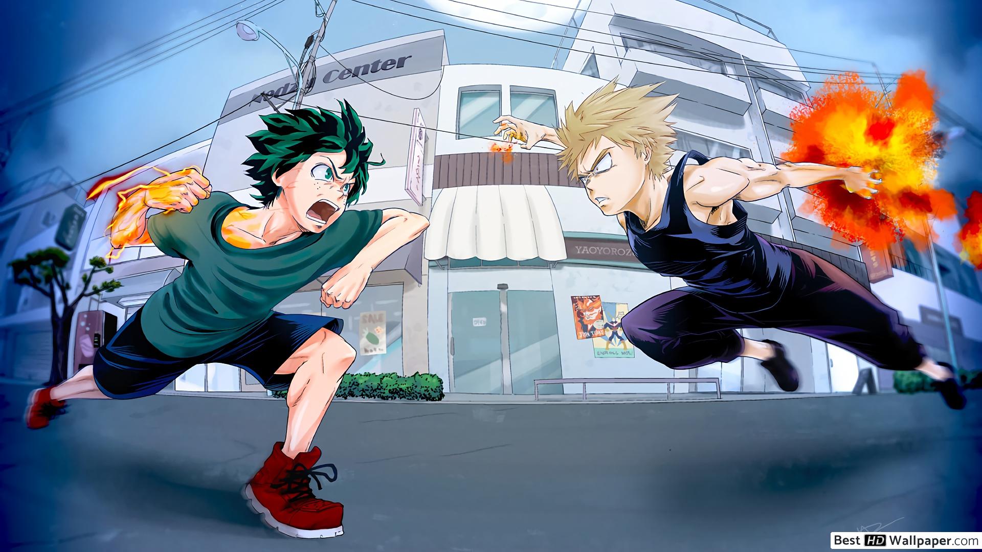 Deku e Bakugo, My Hero Academia, 3840x2160 4K Ultra HD, Monitor 4K