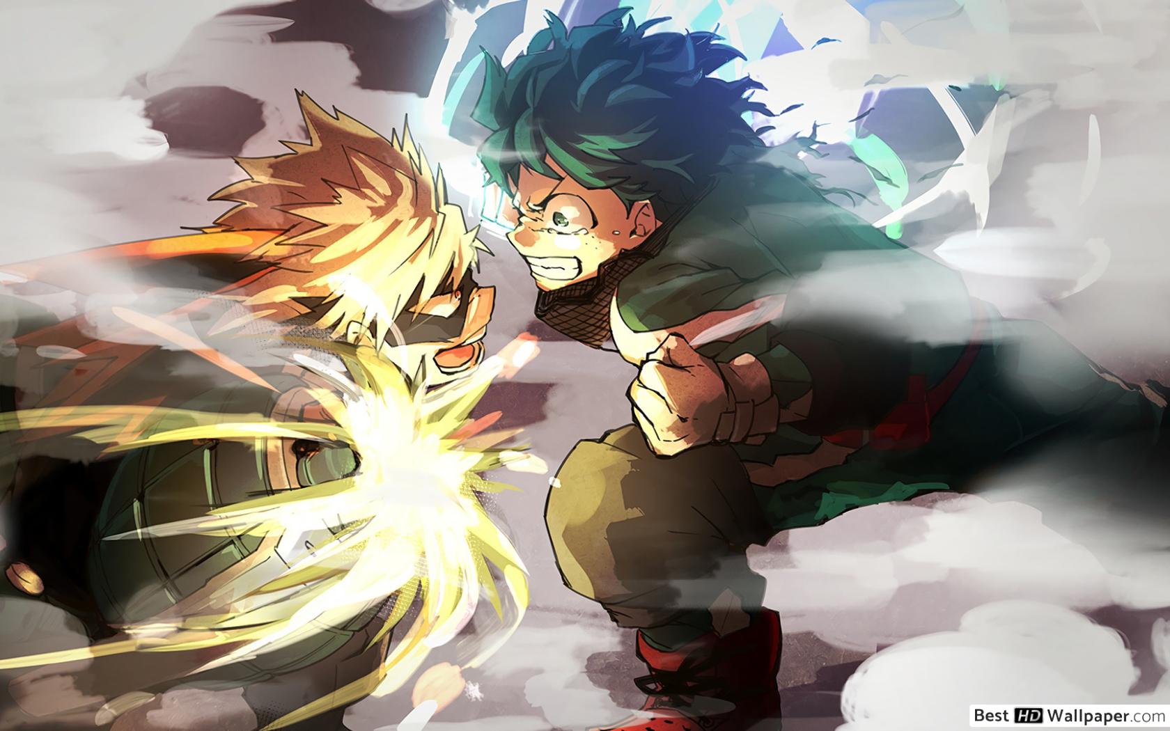 Deku e Bakugo scontro, My Hero Academia, One For All, 1680x1050 900p, PC