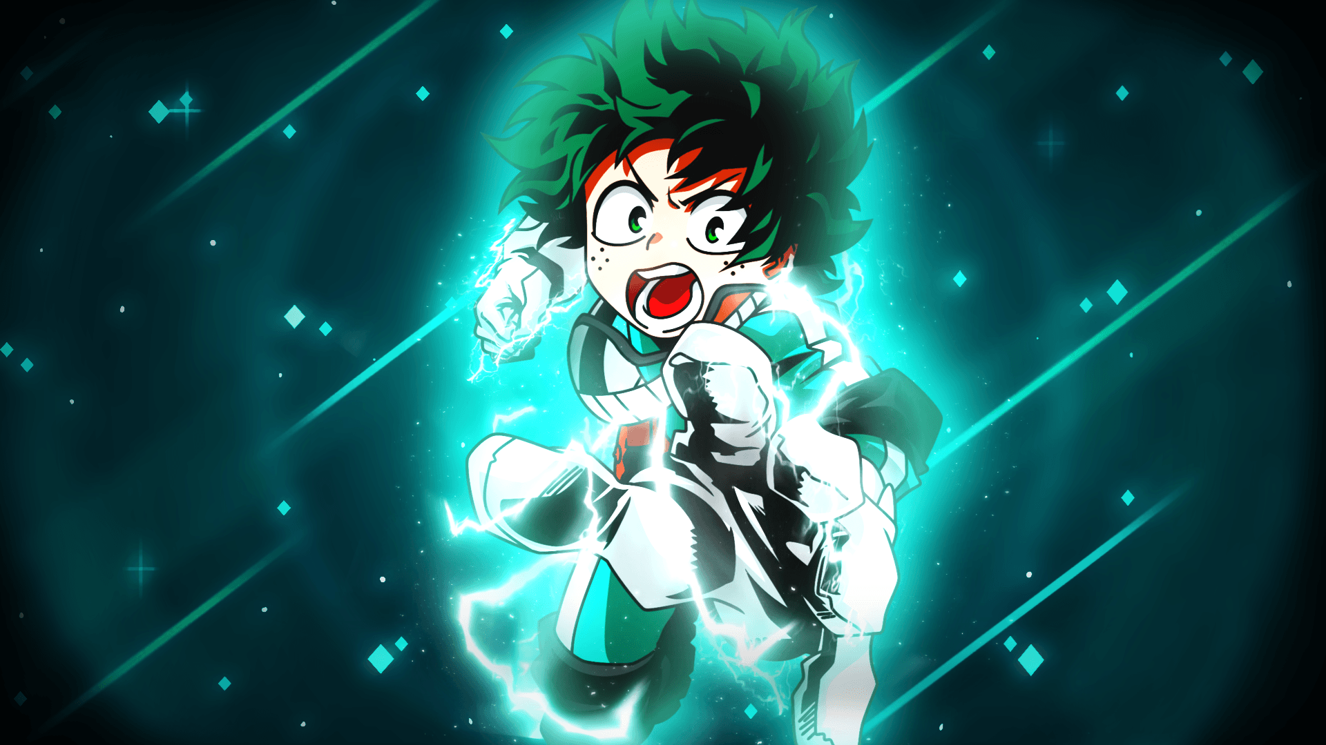 Deku My Hero Academia energia, eroi, 1920x1080 Full HD 1080p, Laptop