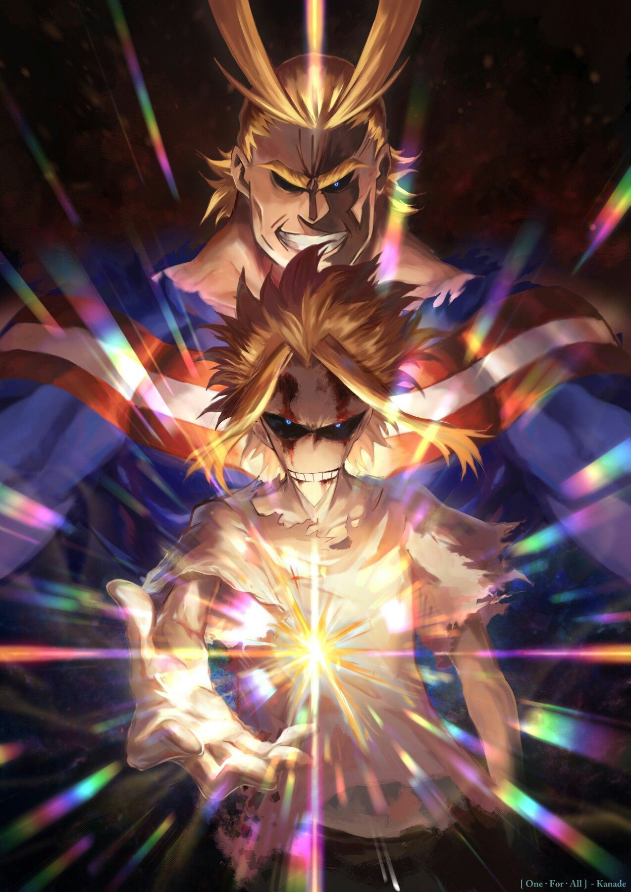 Deku e All Might, My Hero Academia, 1274x1800 Verticale, OnePlus