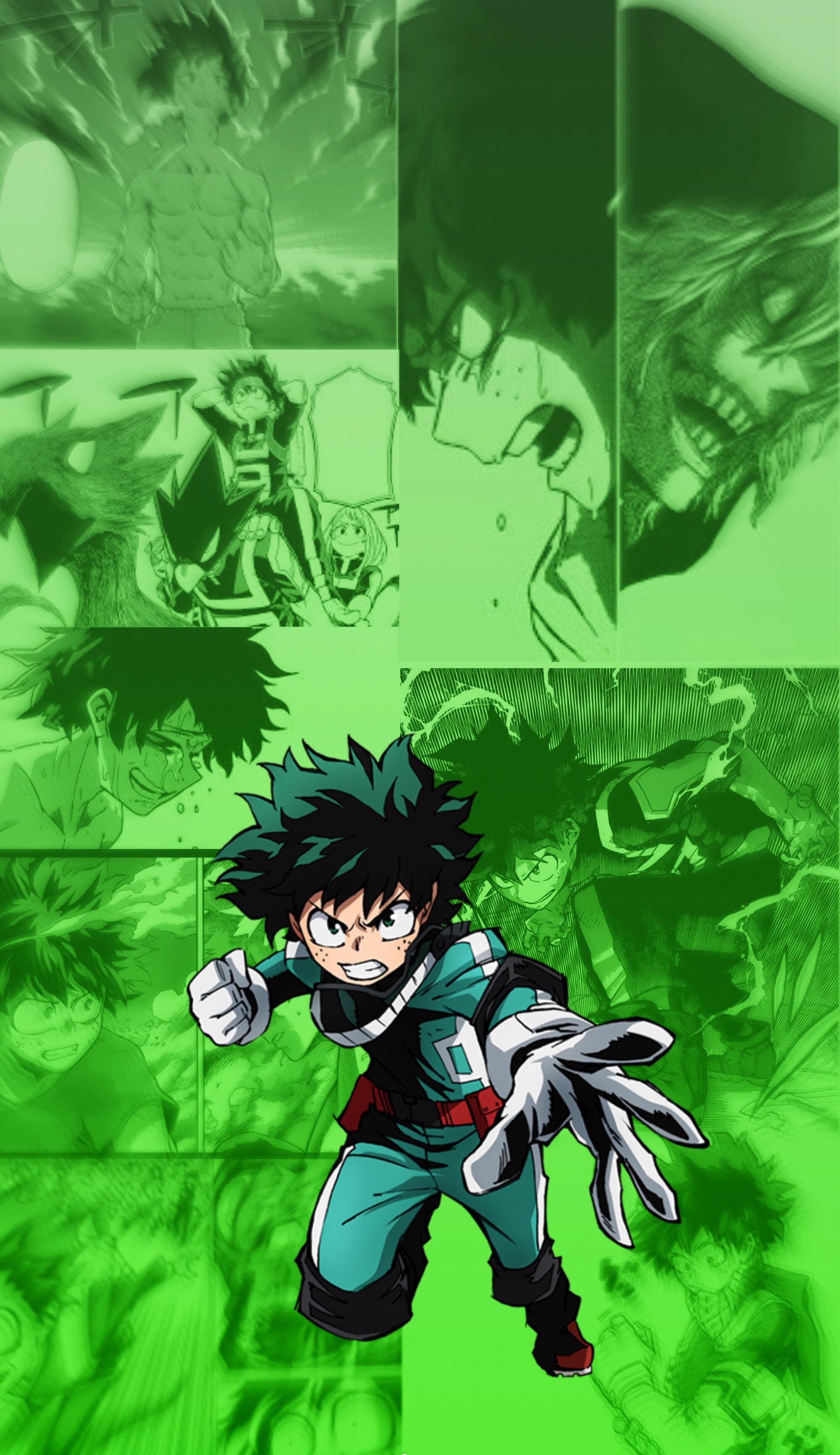 Deku My Hero Academia verde, anime shonen, 2001x3465 Verticale, Mobile