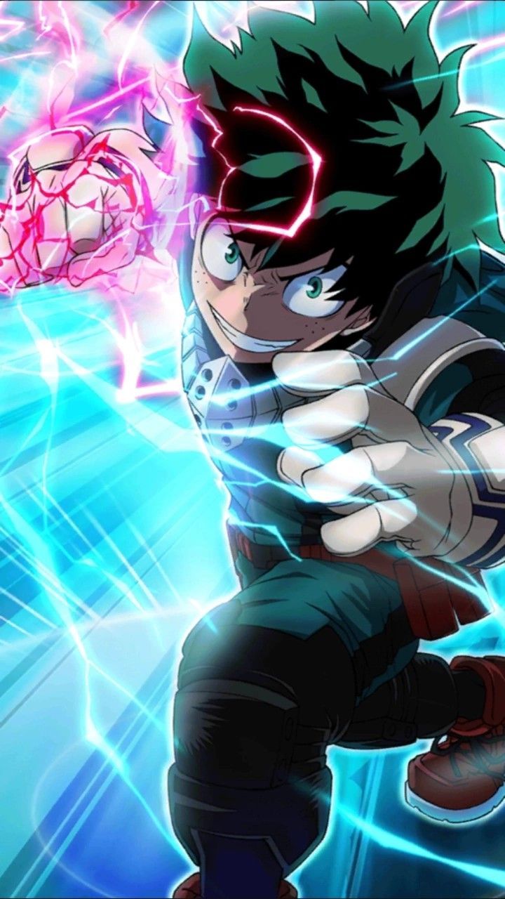 Deku Izuku Midoriya One For All, My Hero Academia, 720x1280 Full HD Verticale, Smartphone