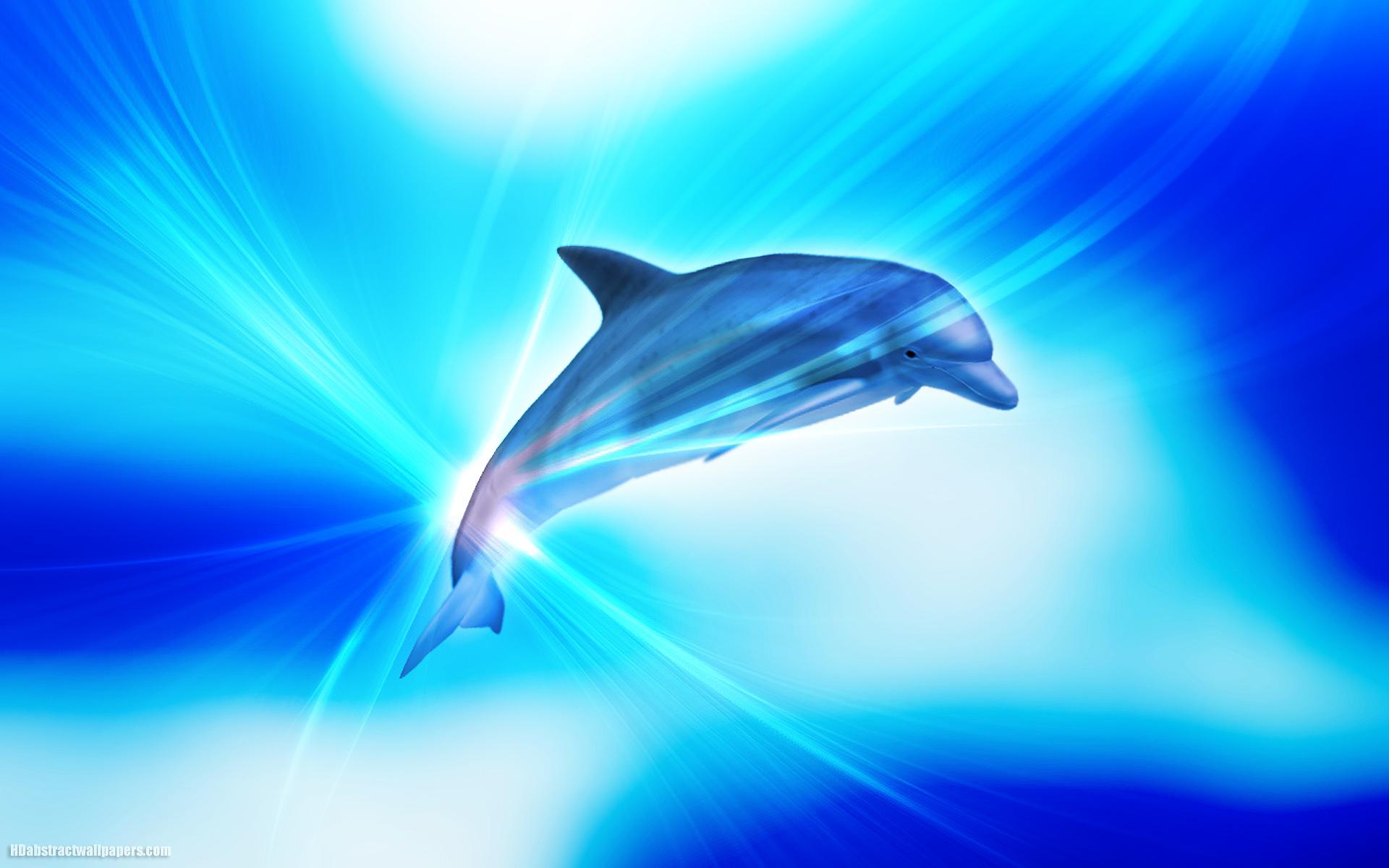 Delfino astratto blu luminoso, 1920x1200 Full HD+, Desktop