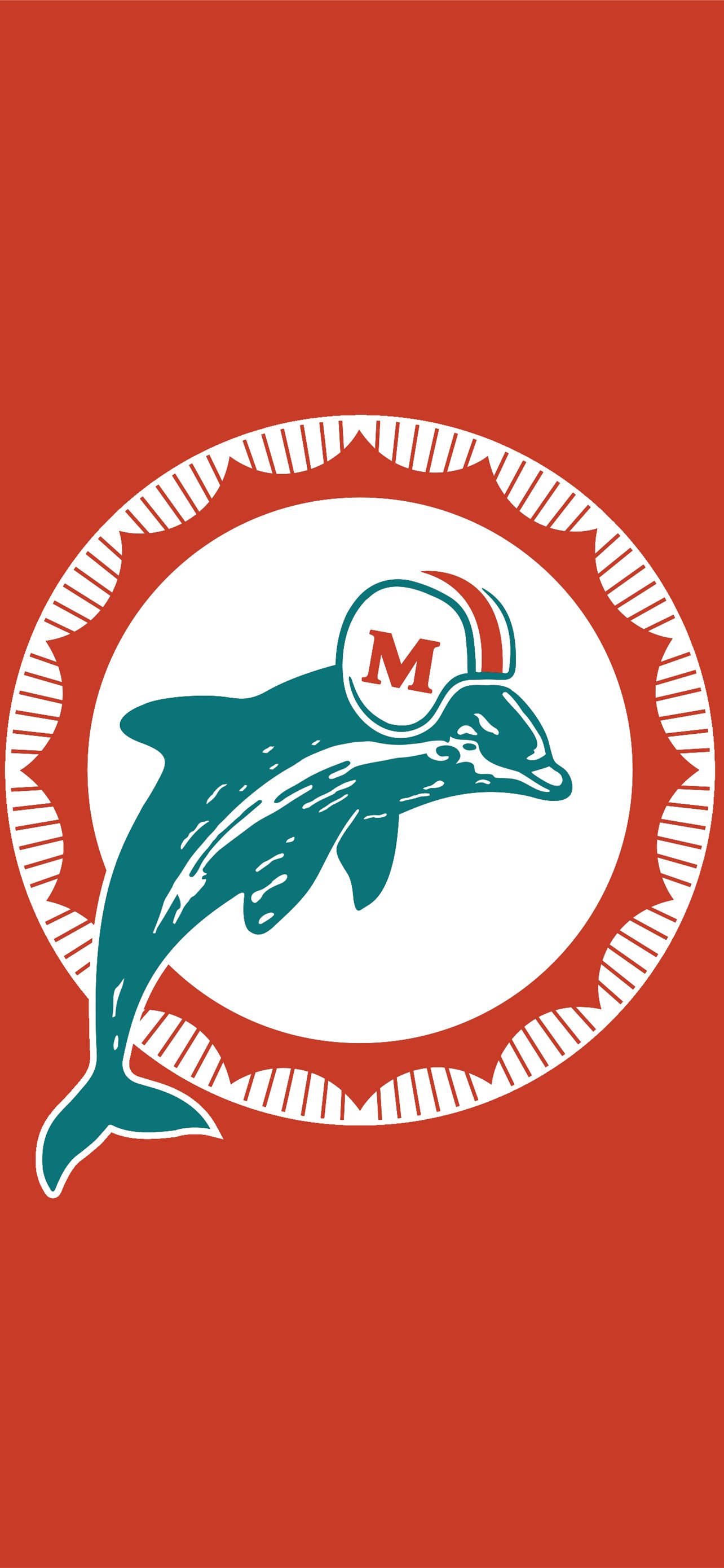 Logo Miami Dolphins arancione, 1284x2778 Full HD Verticale, iPhone Pro Max