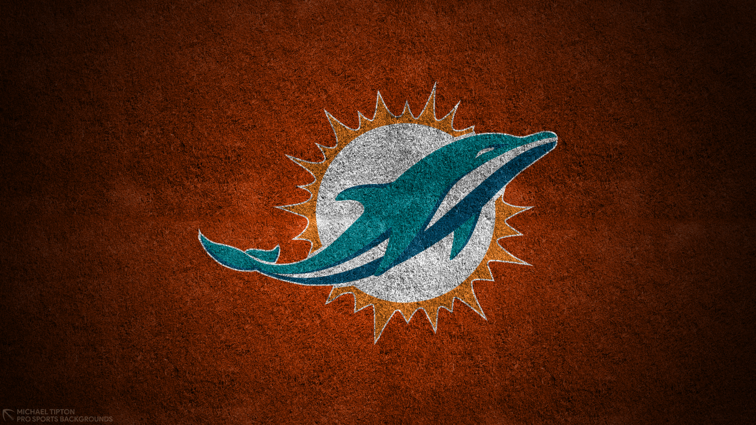 Logo Miami Dolphins, 2560x1440 1440p, Desktop