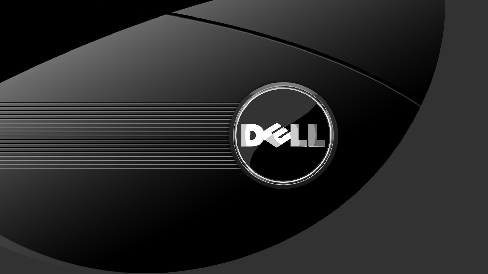 Logo Dell nero e grigio, 1920x1080 1080p, PC