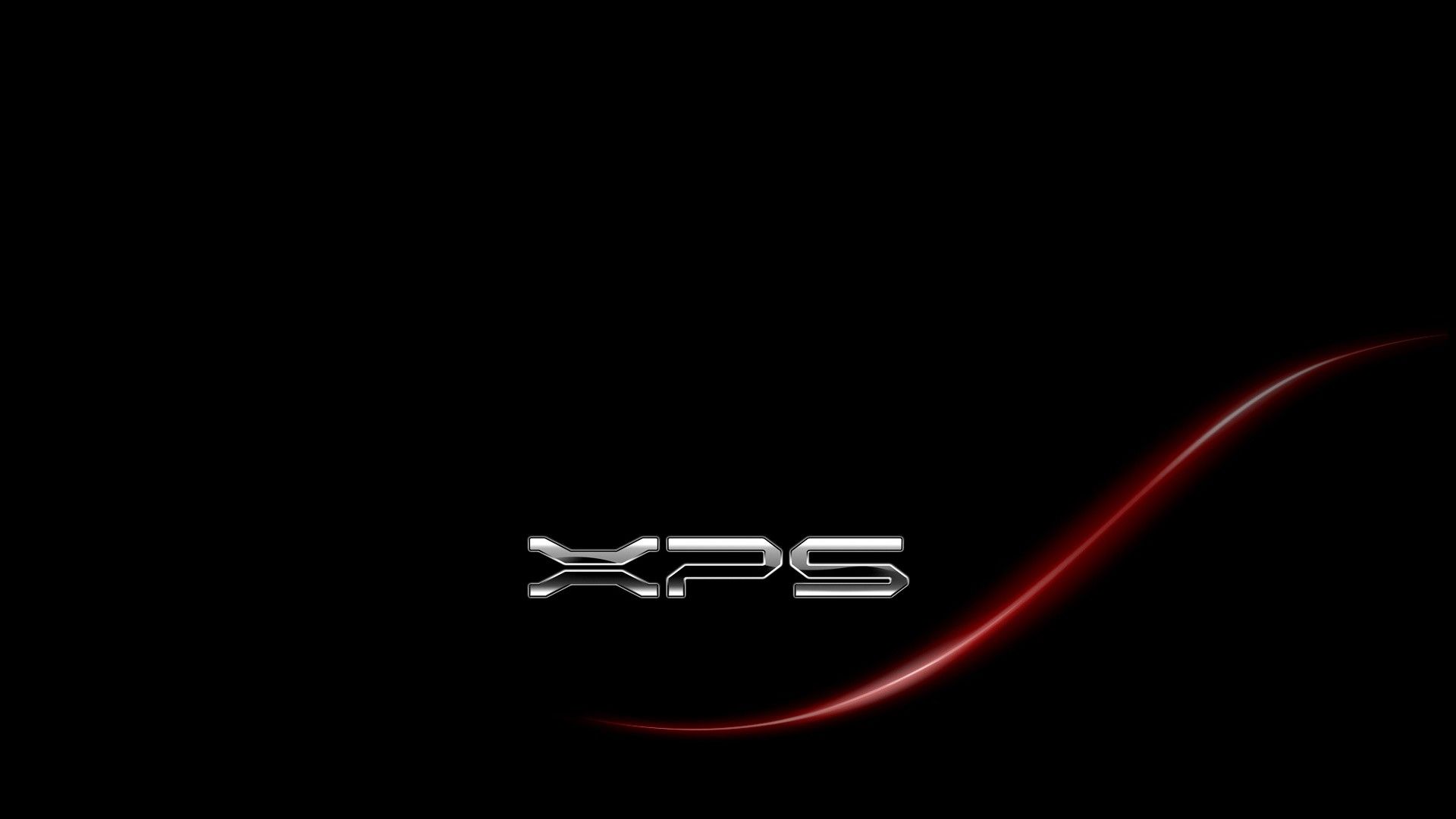 Logo Dell XPS nero rosso, 1920x1080 Full HD, PC