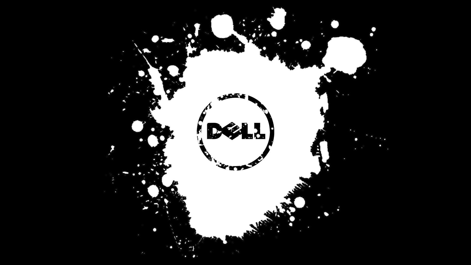 Logo Dell macchia bianca nera, 1920x1080 1080p, PC Desktop