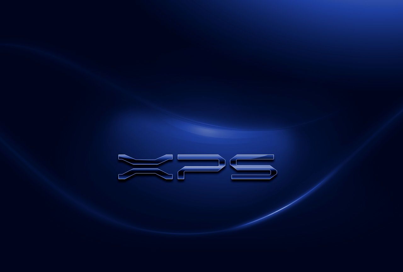 Logo Dell XPS blu, 1280x864 HD, Desktop