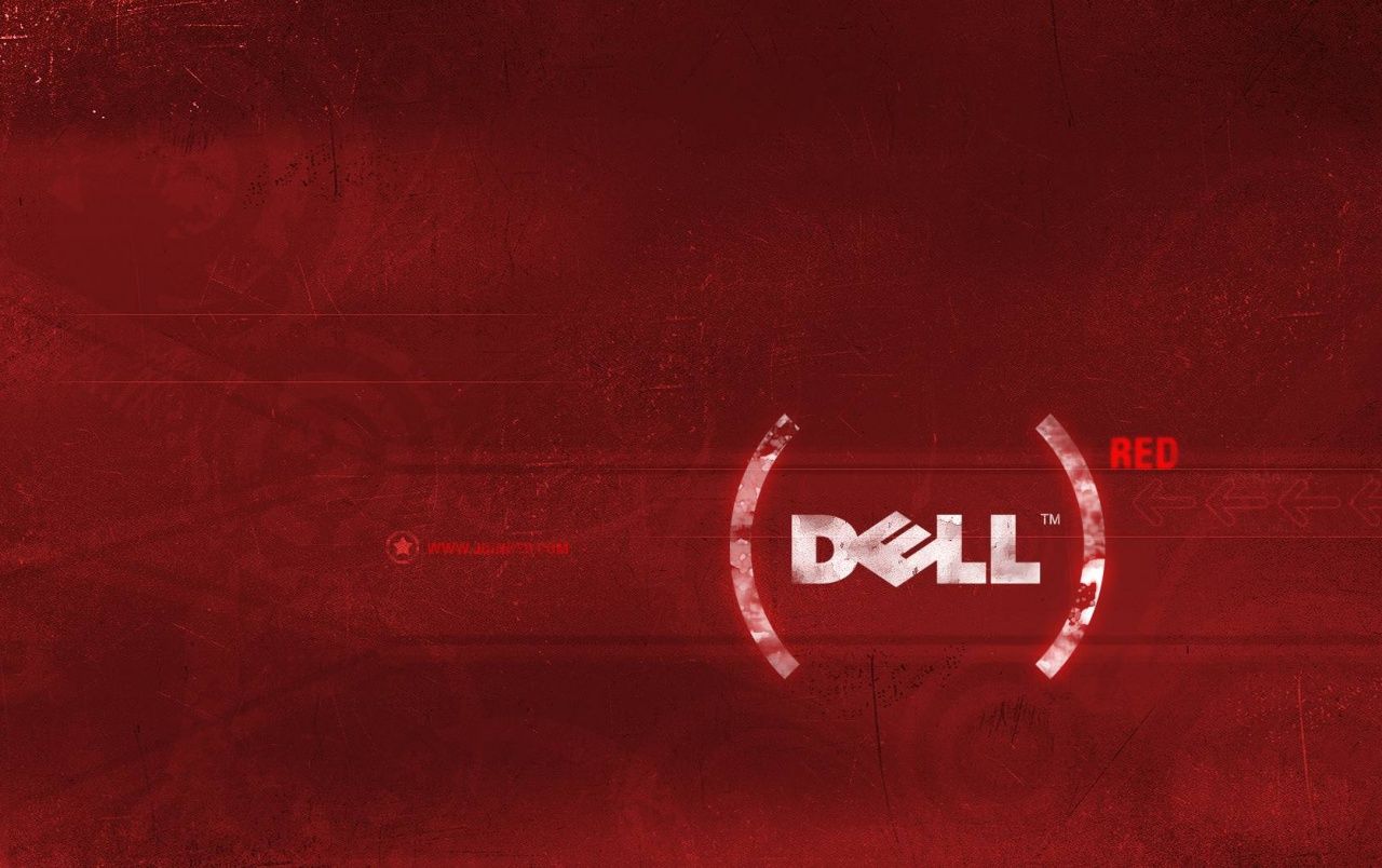 Logo Dell rosso, 1280x804 720p, PC