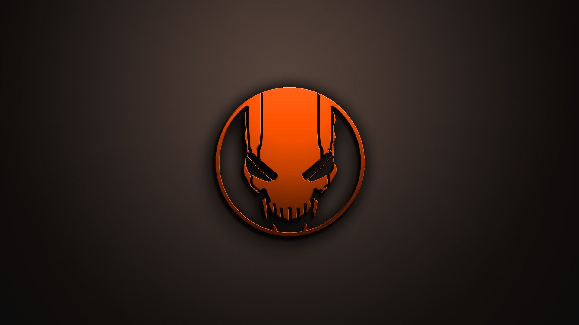 Logo teschio arancione gaming, 1920x1080 Full HD 1080p, Laptop
